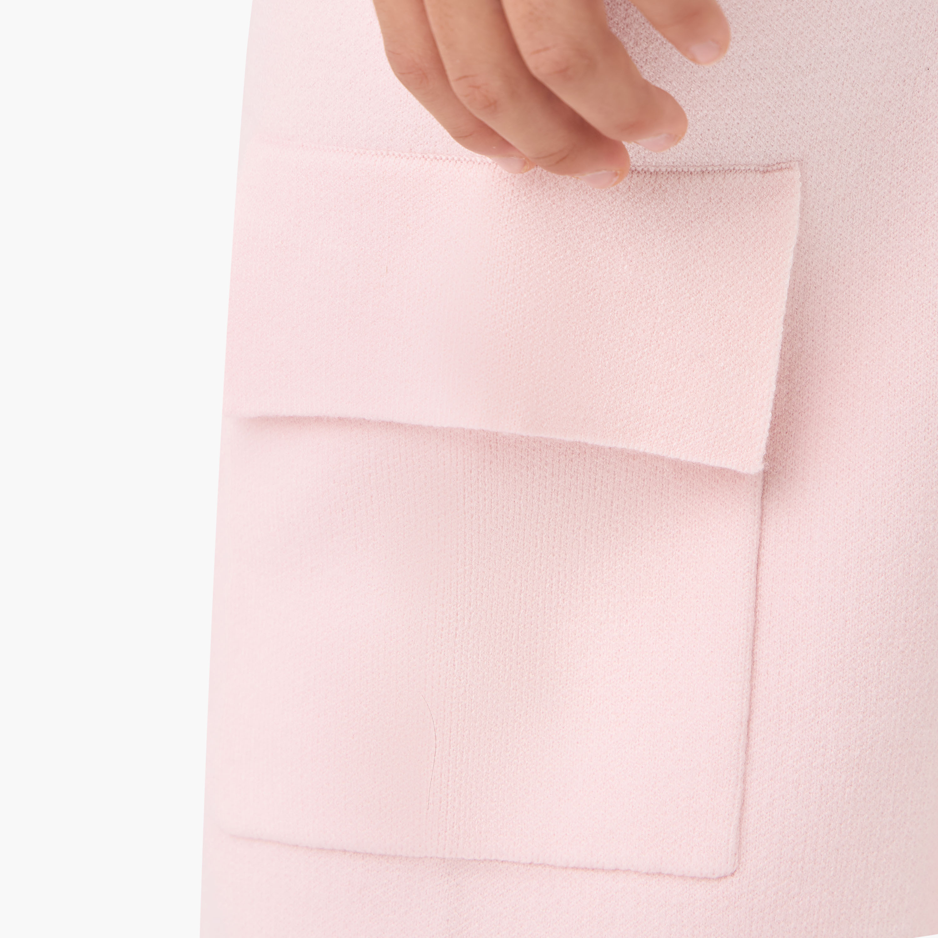 بنطلون كارجو سادة بخصر مطاطي وجيوب من جونيورز-girls-clothing-bottoms-trousers-image-1