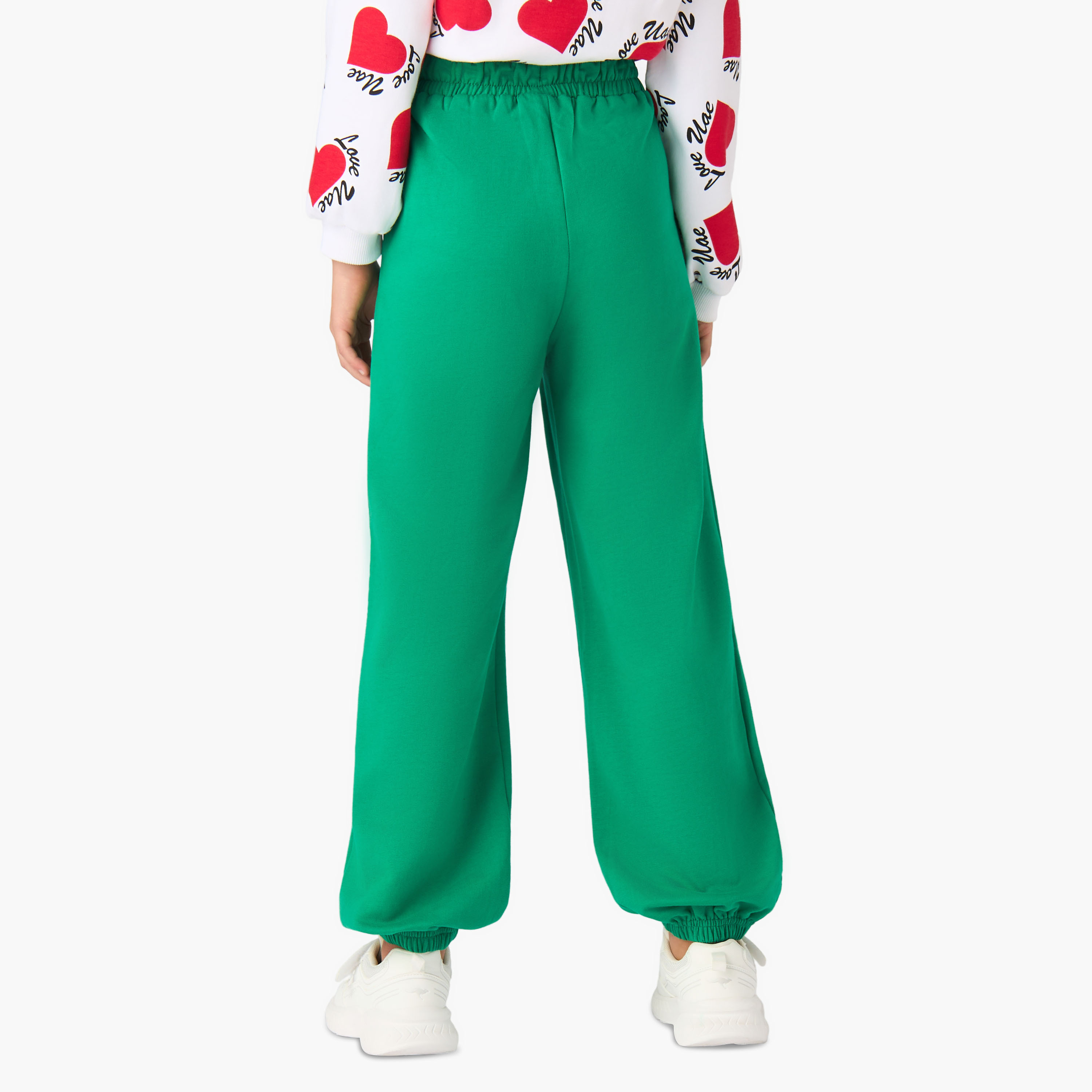 Juniors Girls Joggers with KSA National Day Print - Cotton - Drawstring Waist-girls-clothing-bottoms-joggersandtrackpants-image-3