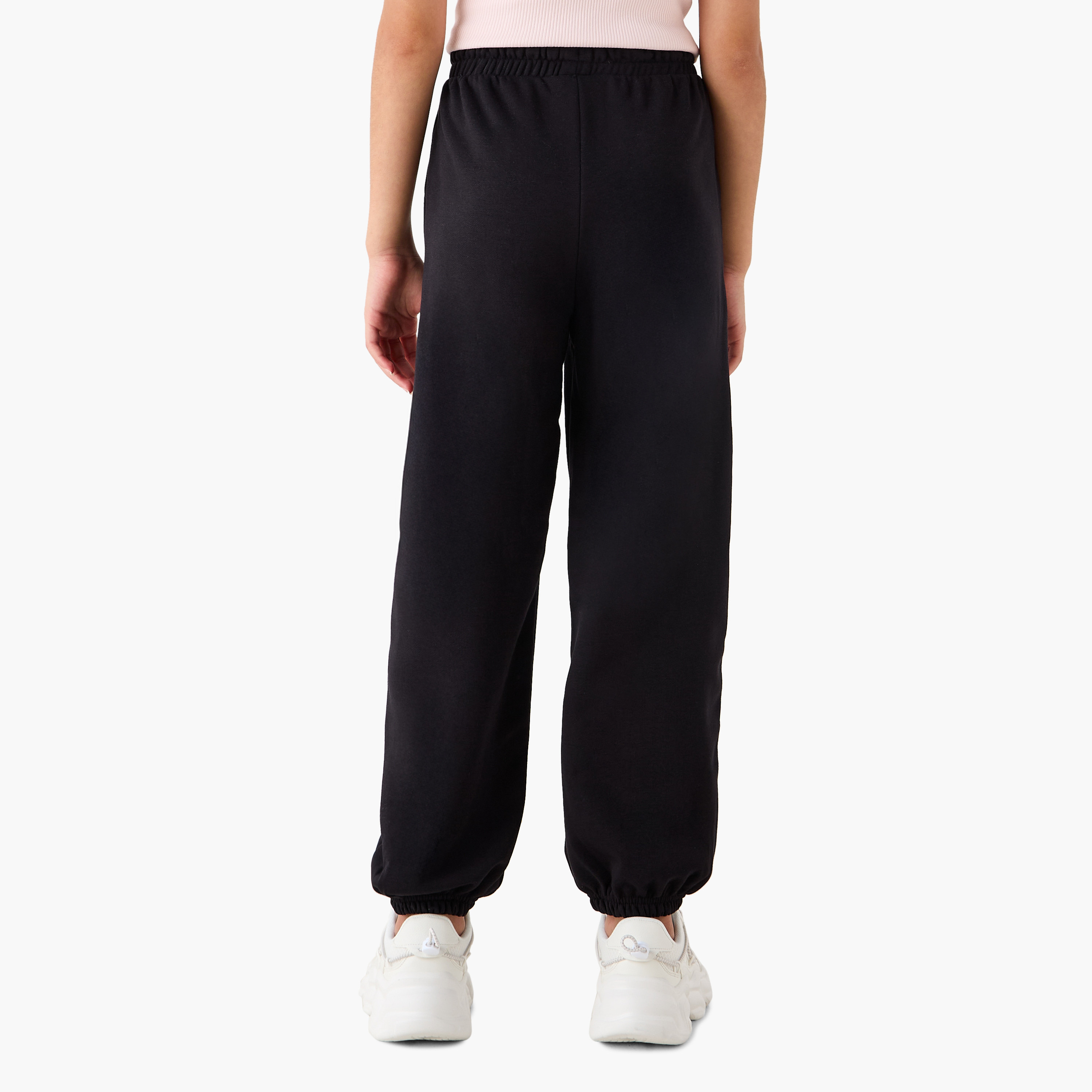 Juniors Solid Joggers with Drawstring Closure and Pockets-girls-clothing-bottoms-joggersandtrackpants-image-3