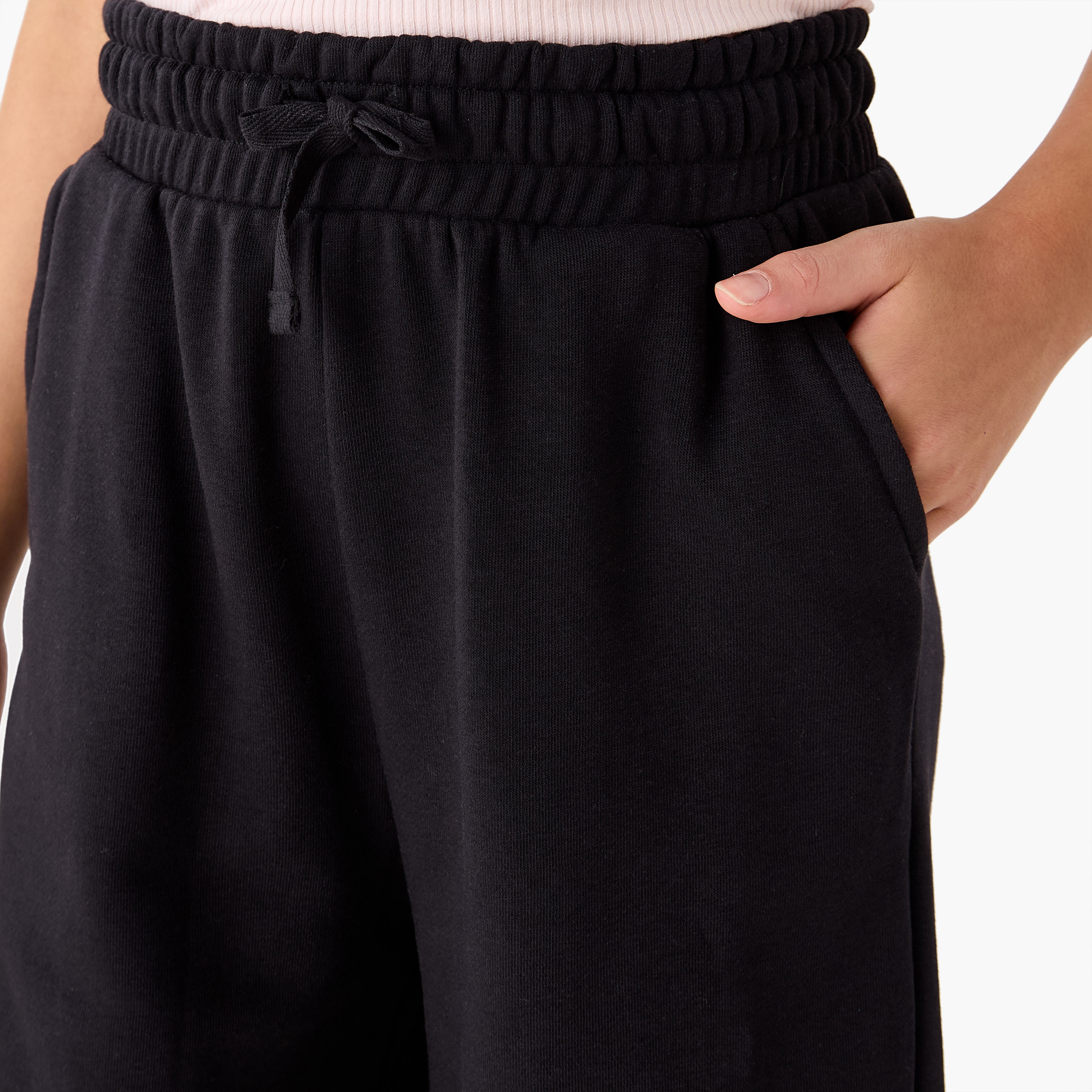 Juniors Solid Joggers with Drawstring Closure and Pockets-girls-clothing-bottoms-joggersandtrackpants-image-4