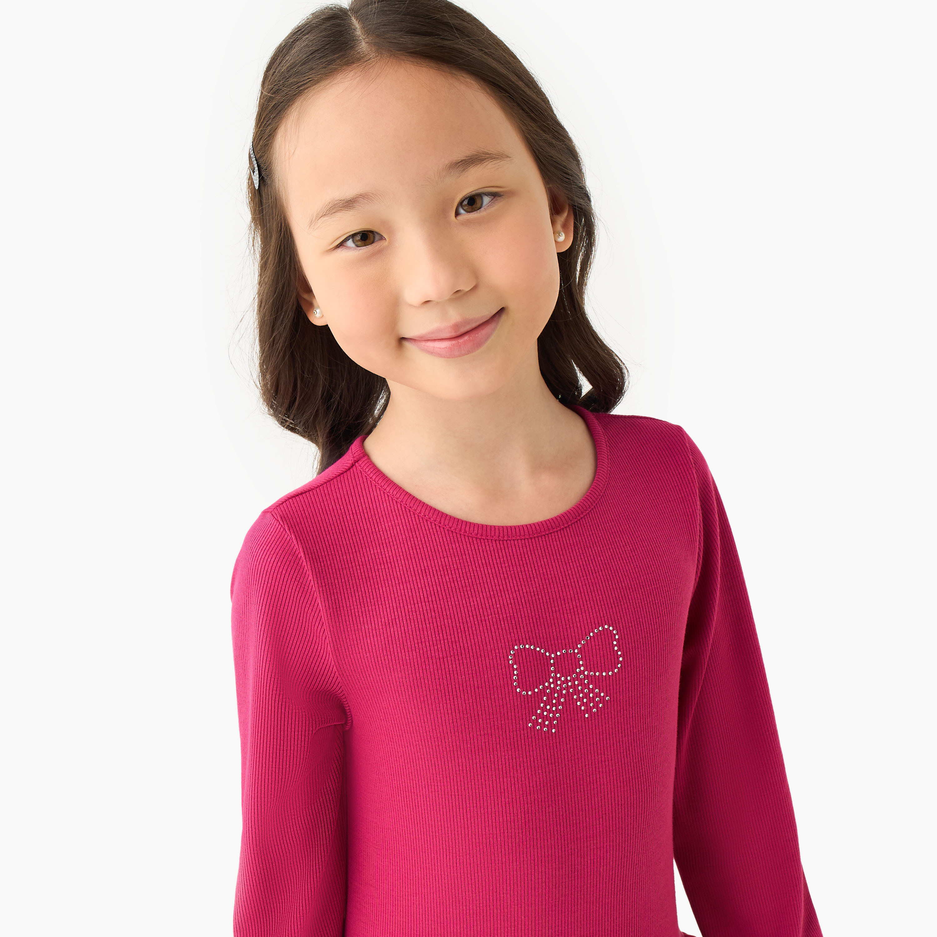 Juniors Round Neck Long Sleeves Knee Length Dress with Embellishments-girls-clothing-dressesandjumpsuits-image-4