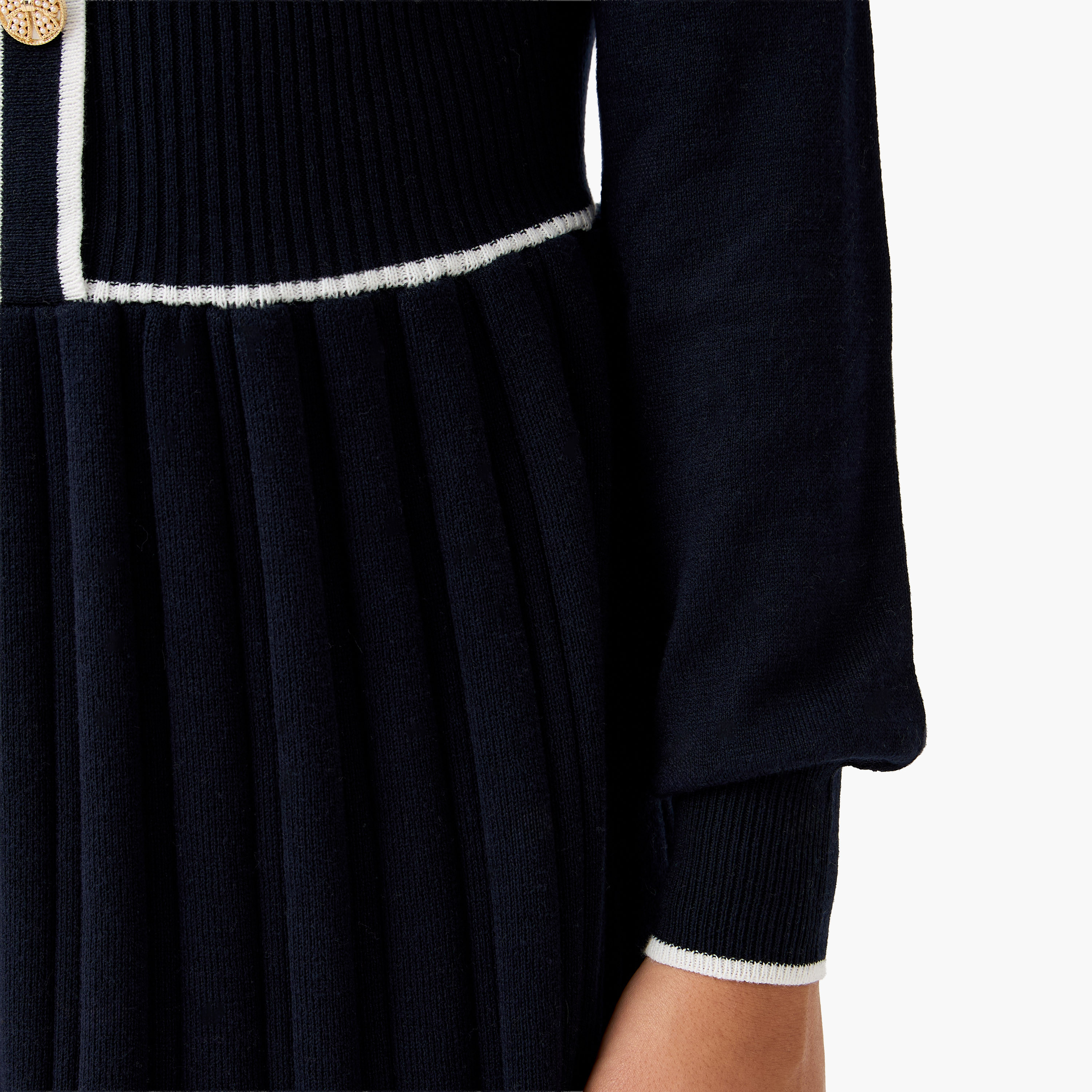 Juniors Collared Long Sleeves Knee Length Sweater Dress with Stockings-girls-clothing-dressesandjumpsuits-image-6