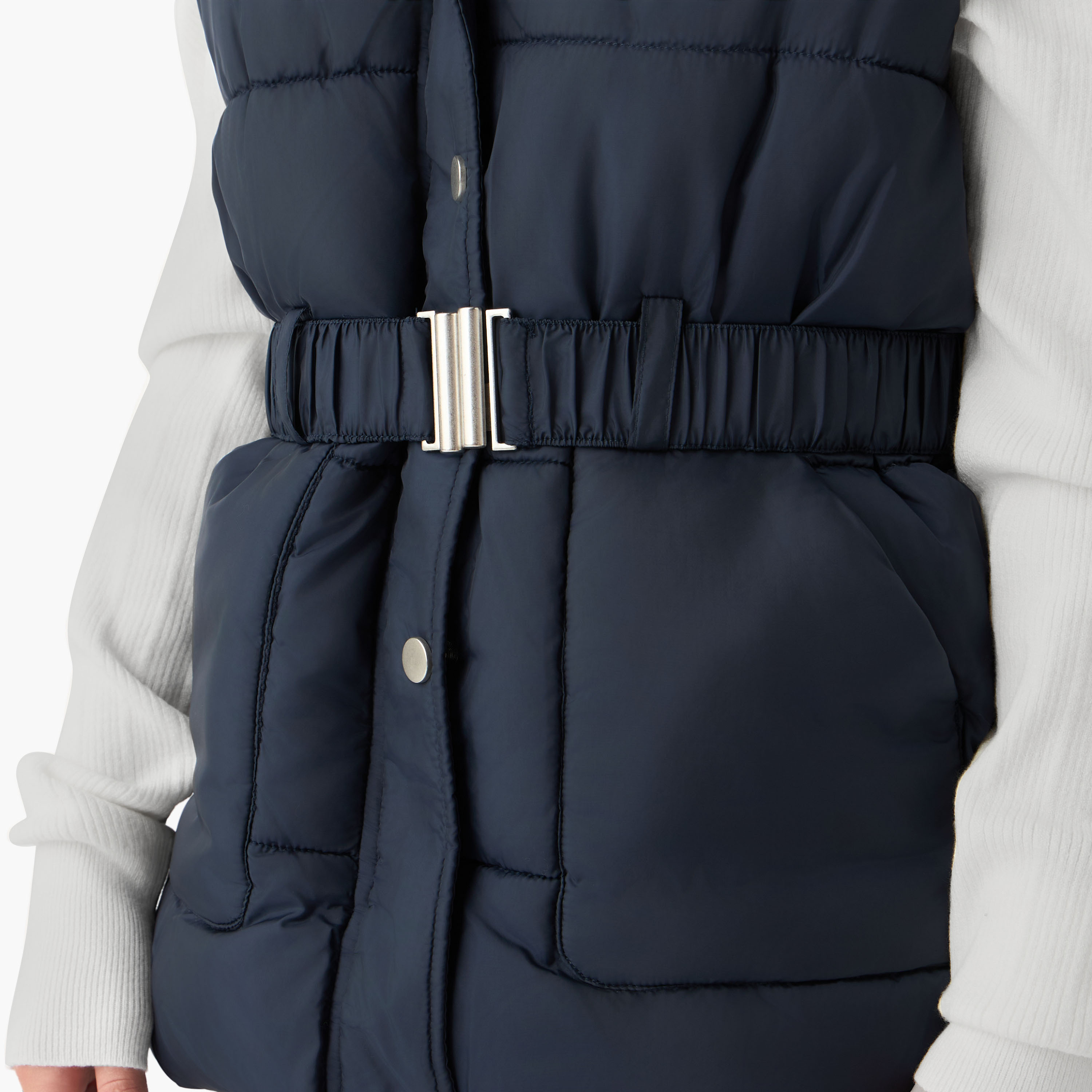 جيليه مبطّن بحزام وقبعة وسحّاب إغلاق من جونيورز-girls-clothing-winterwear-jacketsandcoats-image-6