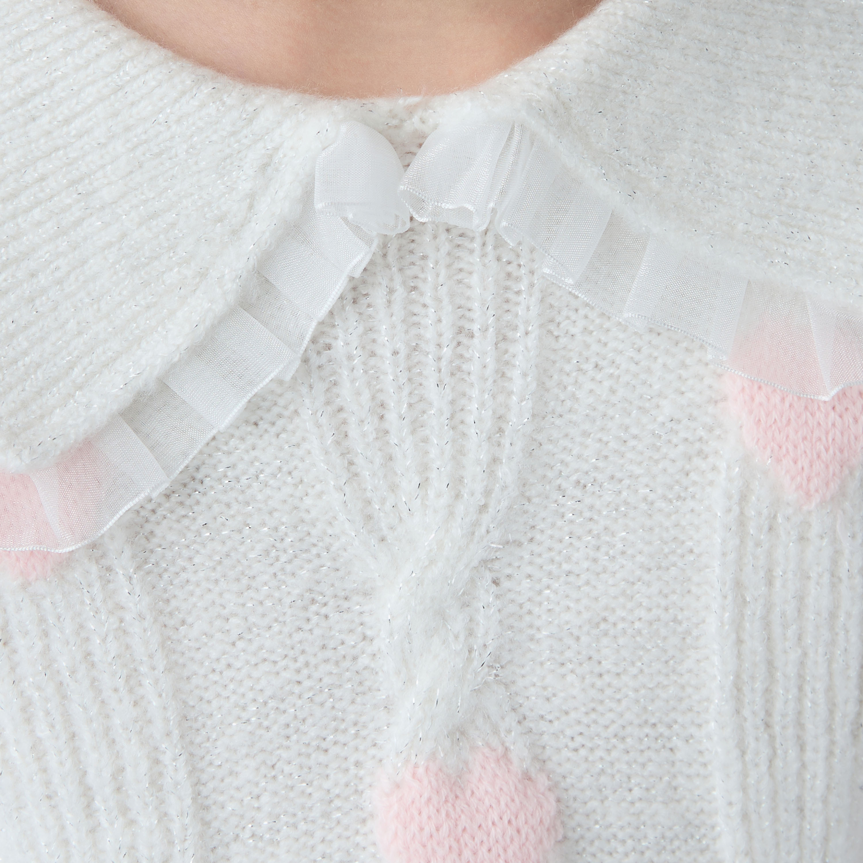 Juniors Textured Sweater with Collar-girls-clothing-winterwear-jumpersandcardigans-image-5