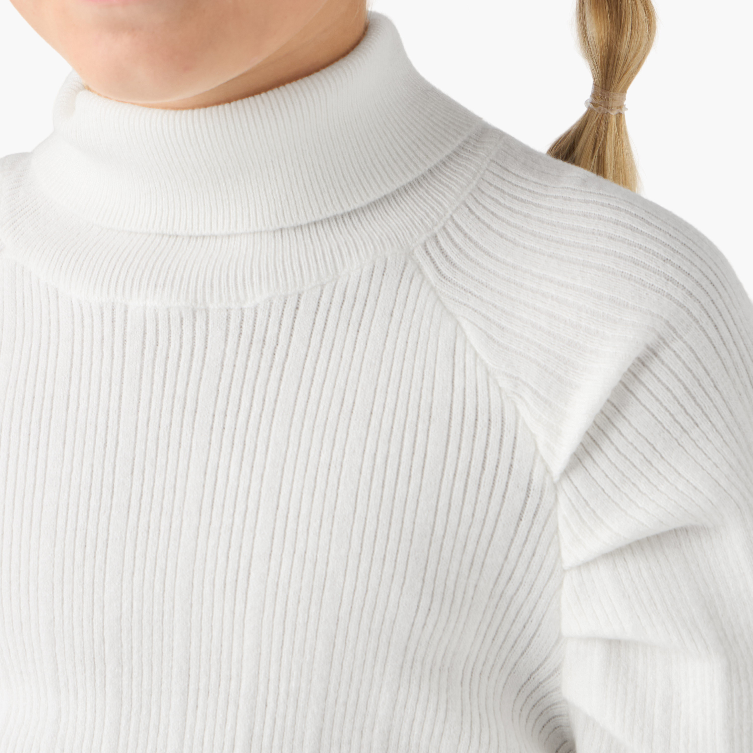 Juniors Textured Turtleneck Pullover with Long Sleeves-girls-clothing-winterwear-jumpersandcardigans-image-5