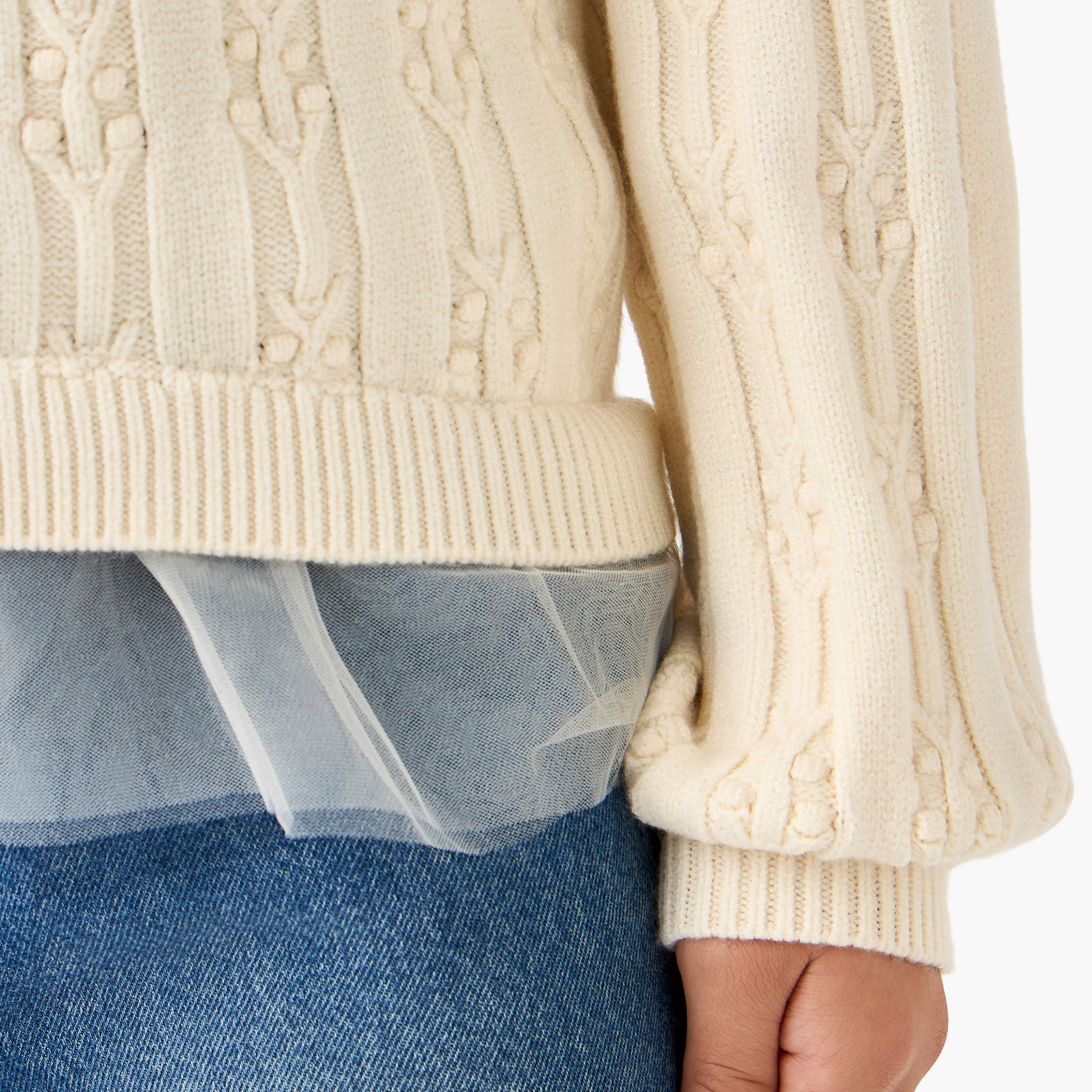 Juniors Textured Pullover with Long Sleeves-girls-clothing-winterwear-jumpersandcardigans-image-5