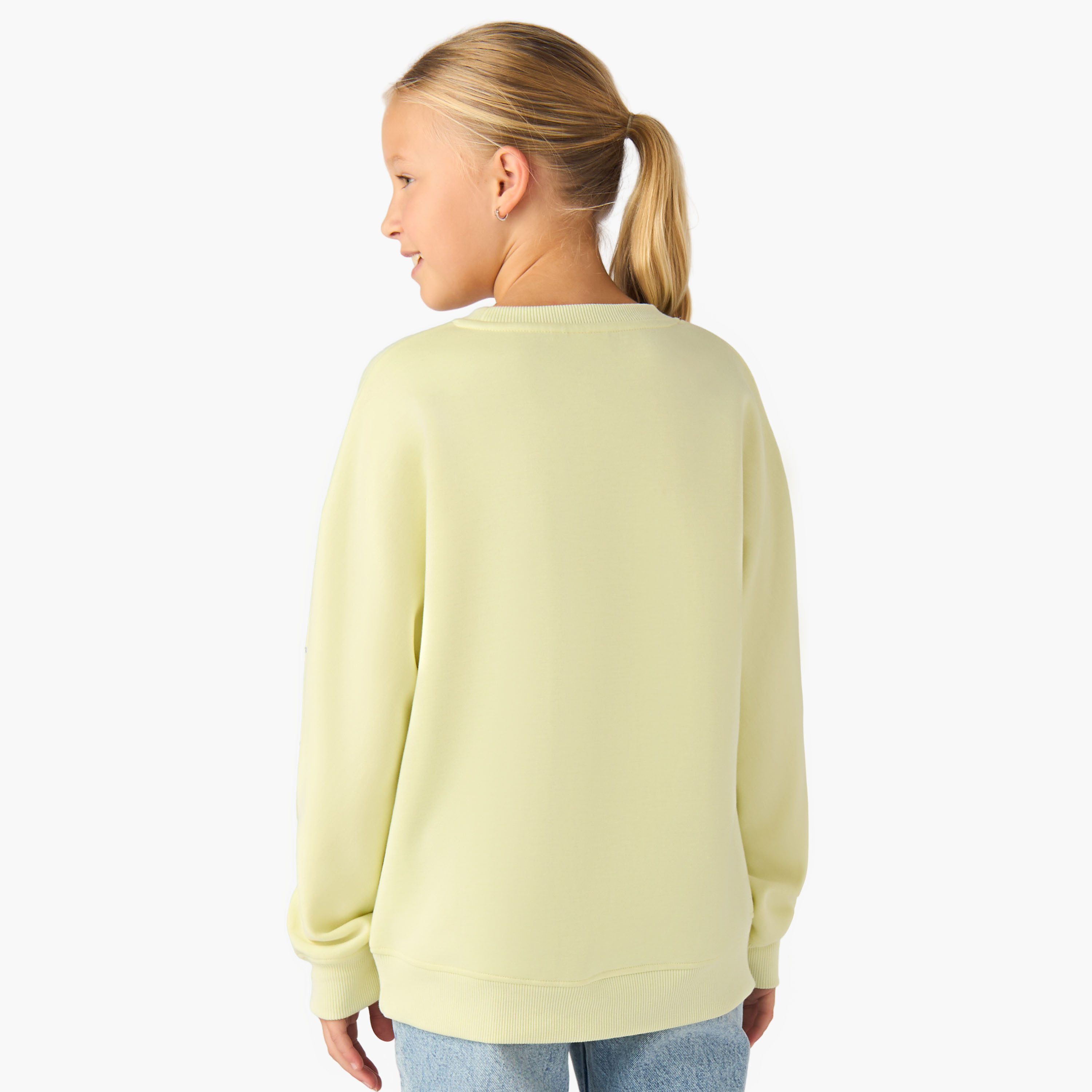 Juniors Embellished Sweatshirt with Long Sleeves-girls-clothing-winterwear-sweatshirts-image-3