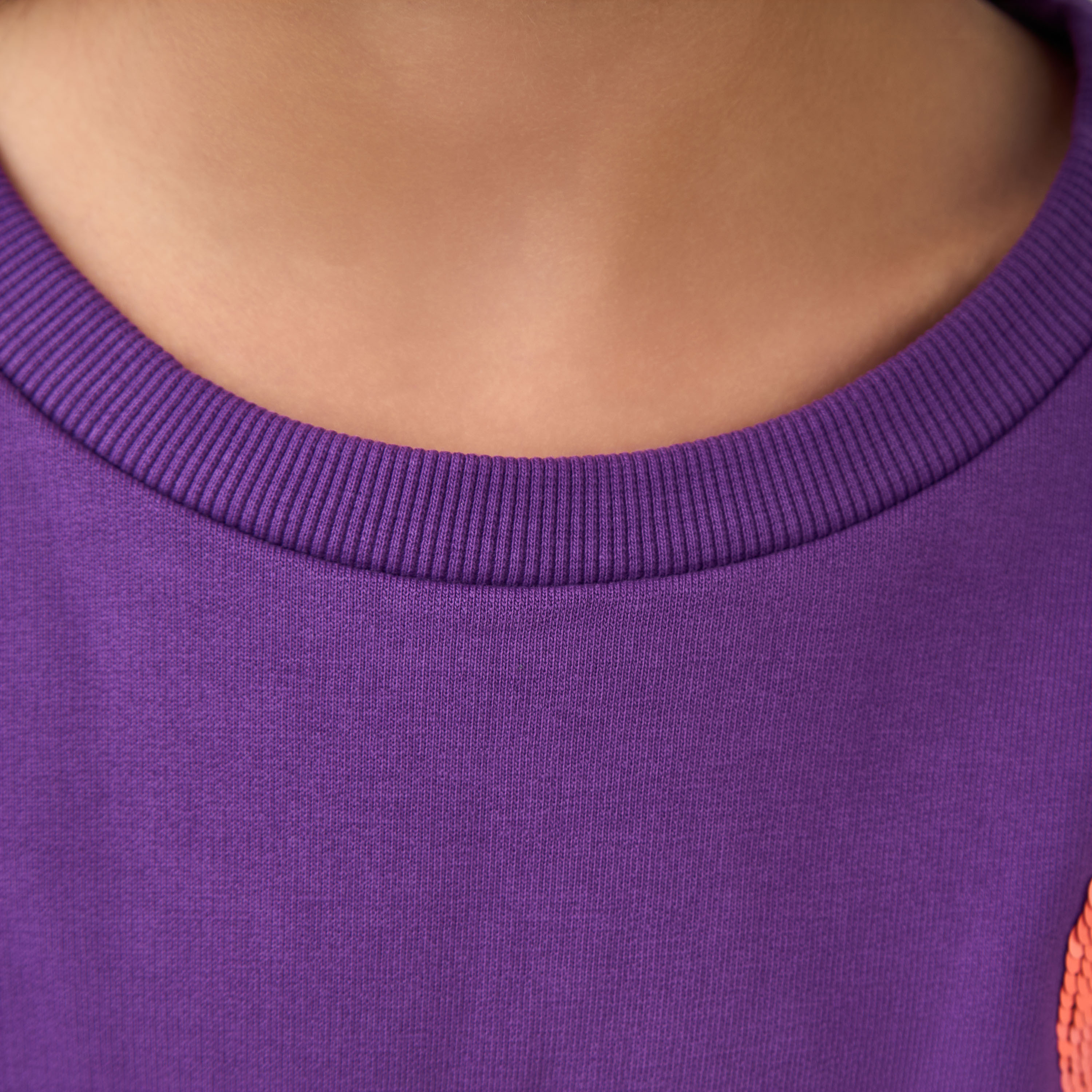 Juniors Sequin Embellished Sweatshirt with Long Sleeves-girls-clothing-winterwear-sweatshirts-image-5