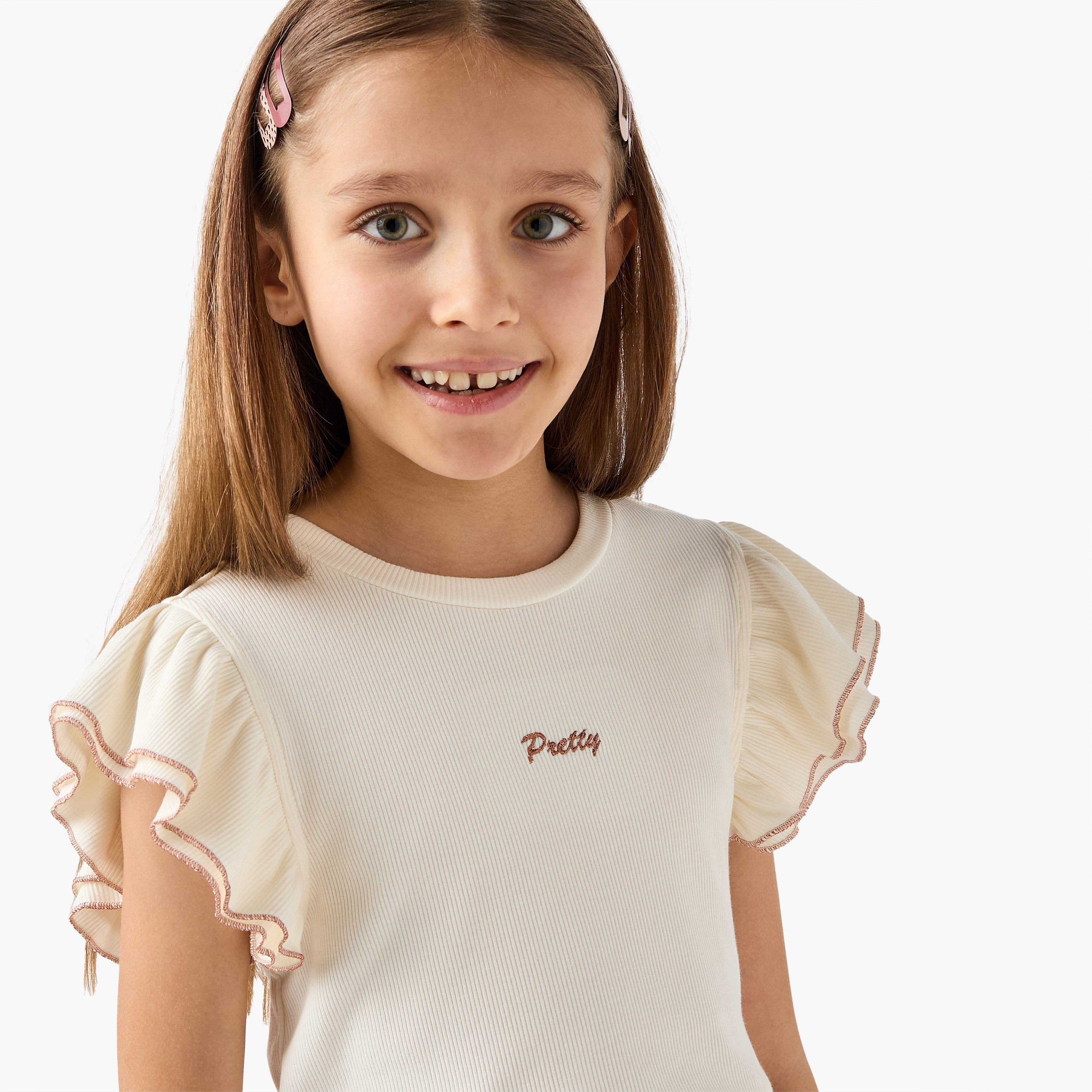 Juniors Ribbed Sleeveless Top and Checked Skirt Set-girls-clothing-setsandcoords-image-5