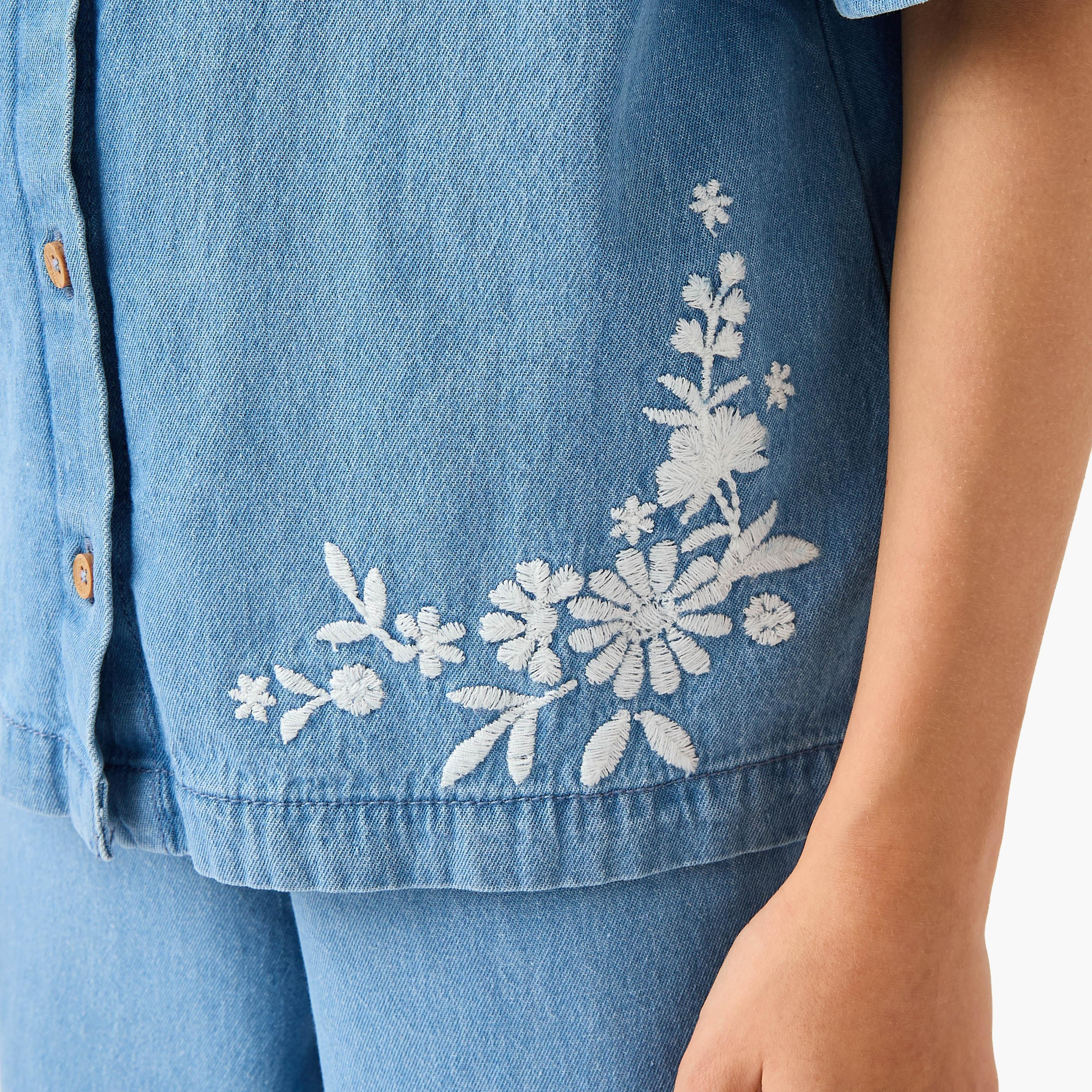 Juniors Embroidered Shirt and Pants Set-girls-clothing-setsandcoords-image-6