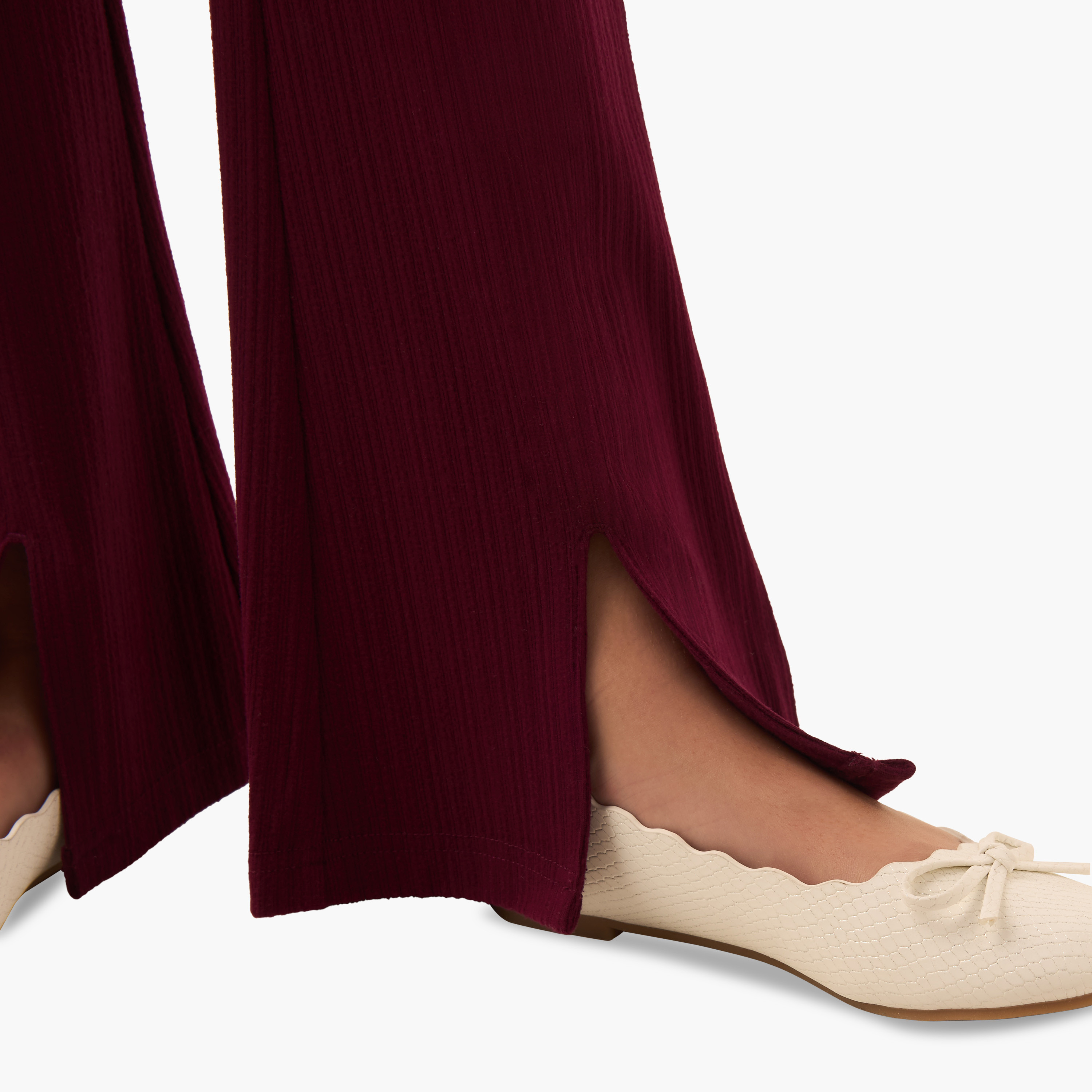 Juniors Girls Peplum Top and Pants Set with Ribbed Textured - Polyester - Long Sleeves - Crew Neck-girls-clothing-setsandcoords-image-6