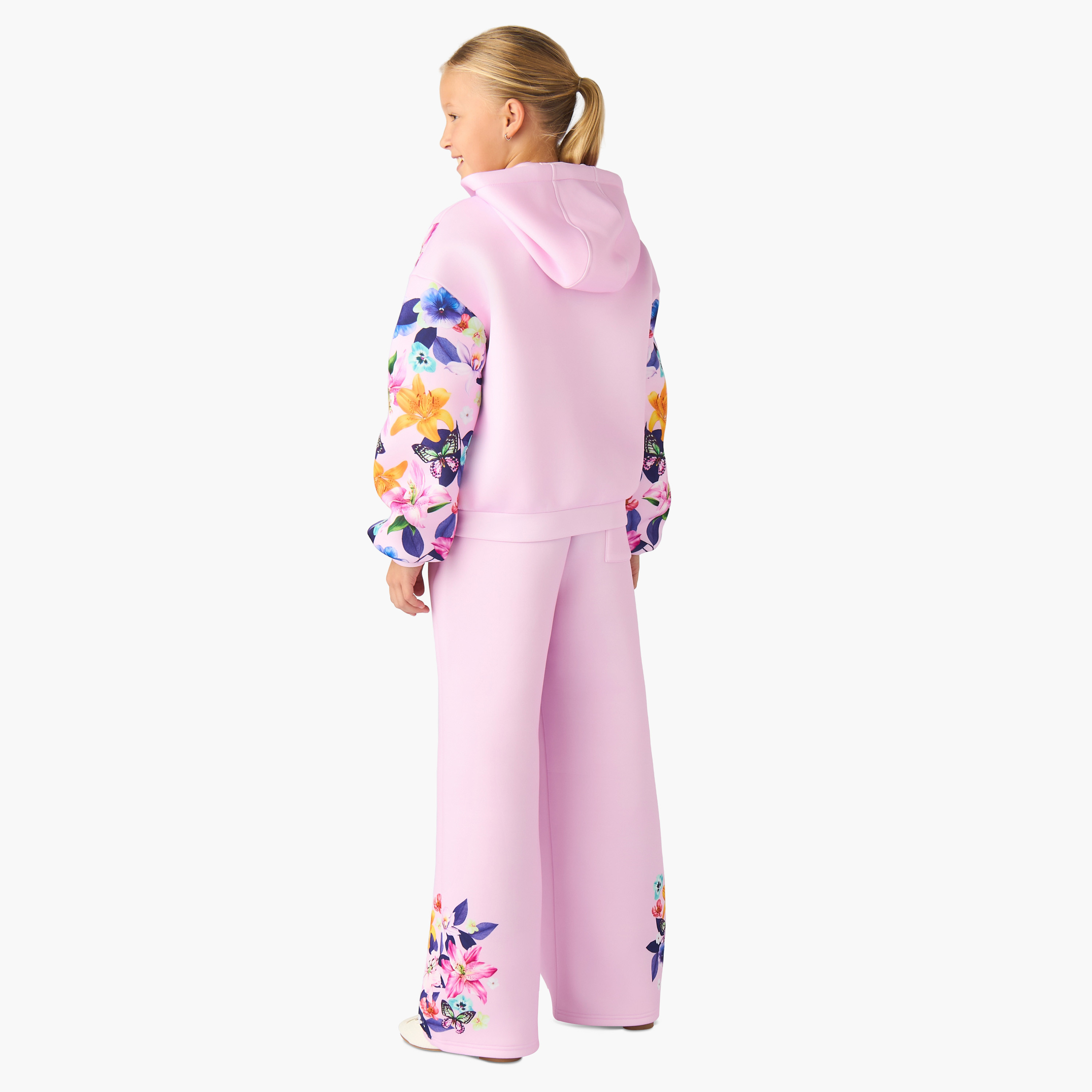 طقم بنطلون وسويت شيرت بطبعات زهور وقبعة وأكمام طويلة للبنات من جونيورز-girls-clothing-setsandcoords-image-5