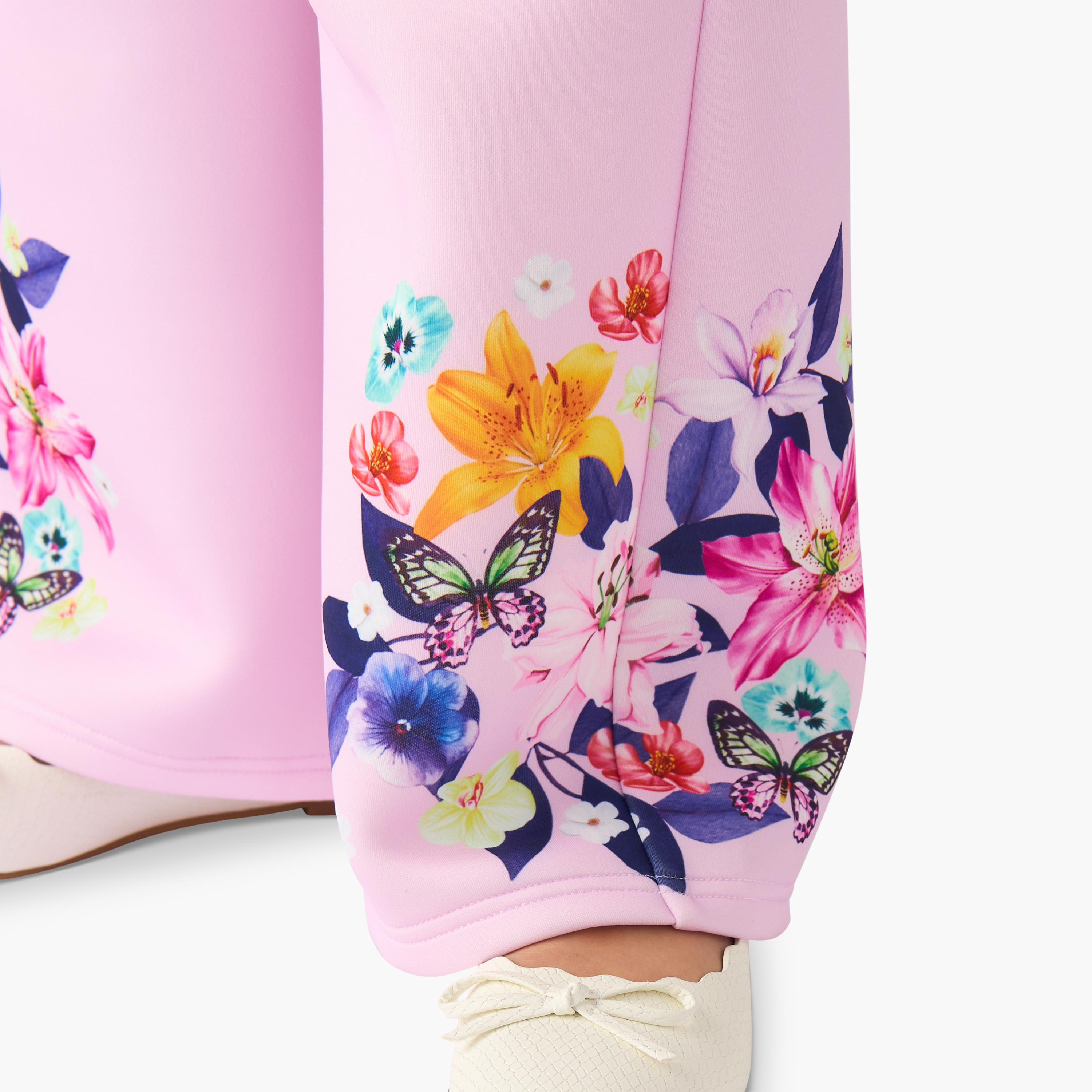 طقم بنطلون وسويت شيرت بطبعات زهور وقبعة وأكمام طويلة للبنات من جونيورز-girls-clothing-setsandcoords-image-1