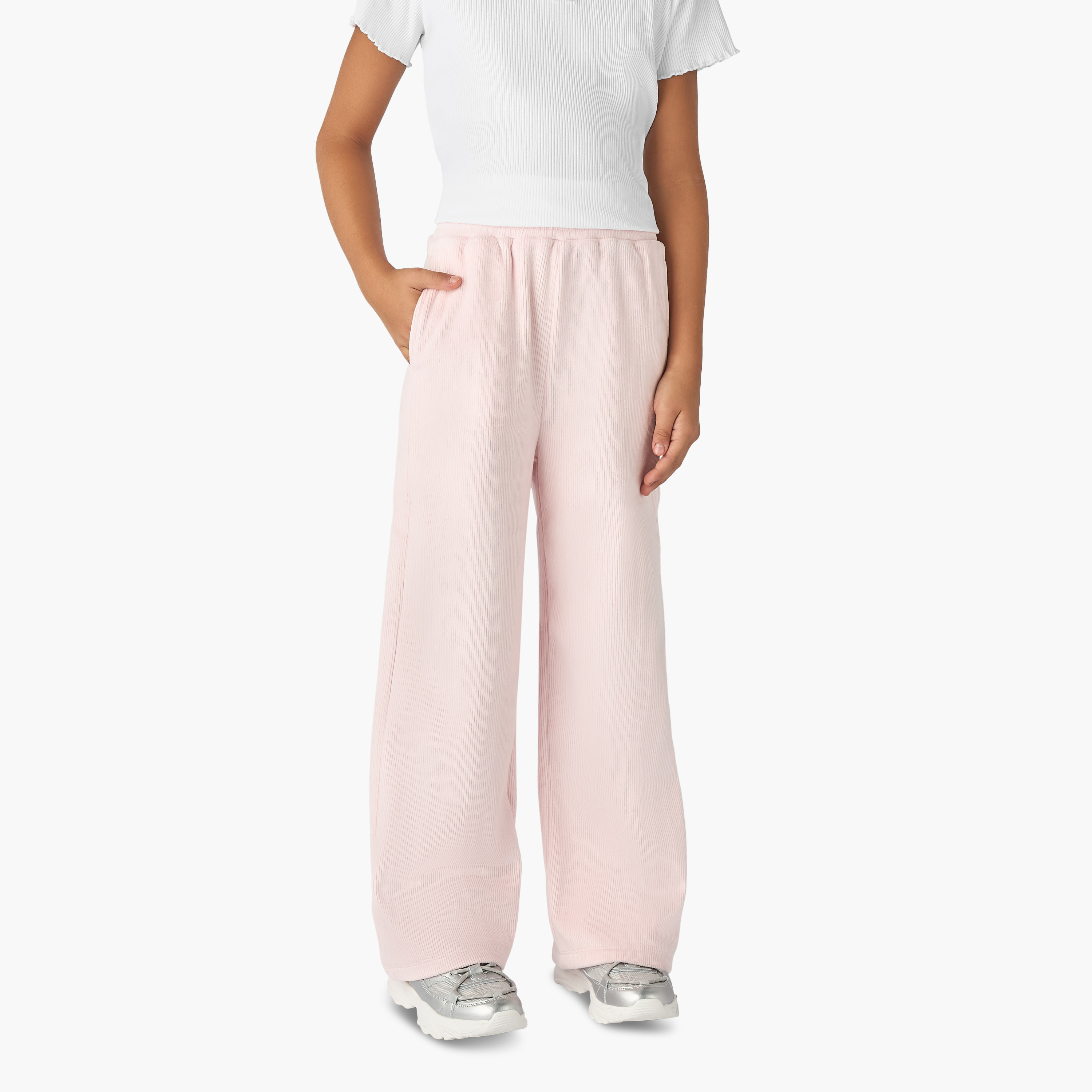 Juniors Ribbed Hooded Sweatshirt and Pants Set-girls-clothing-setsandcoords-image-3