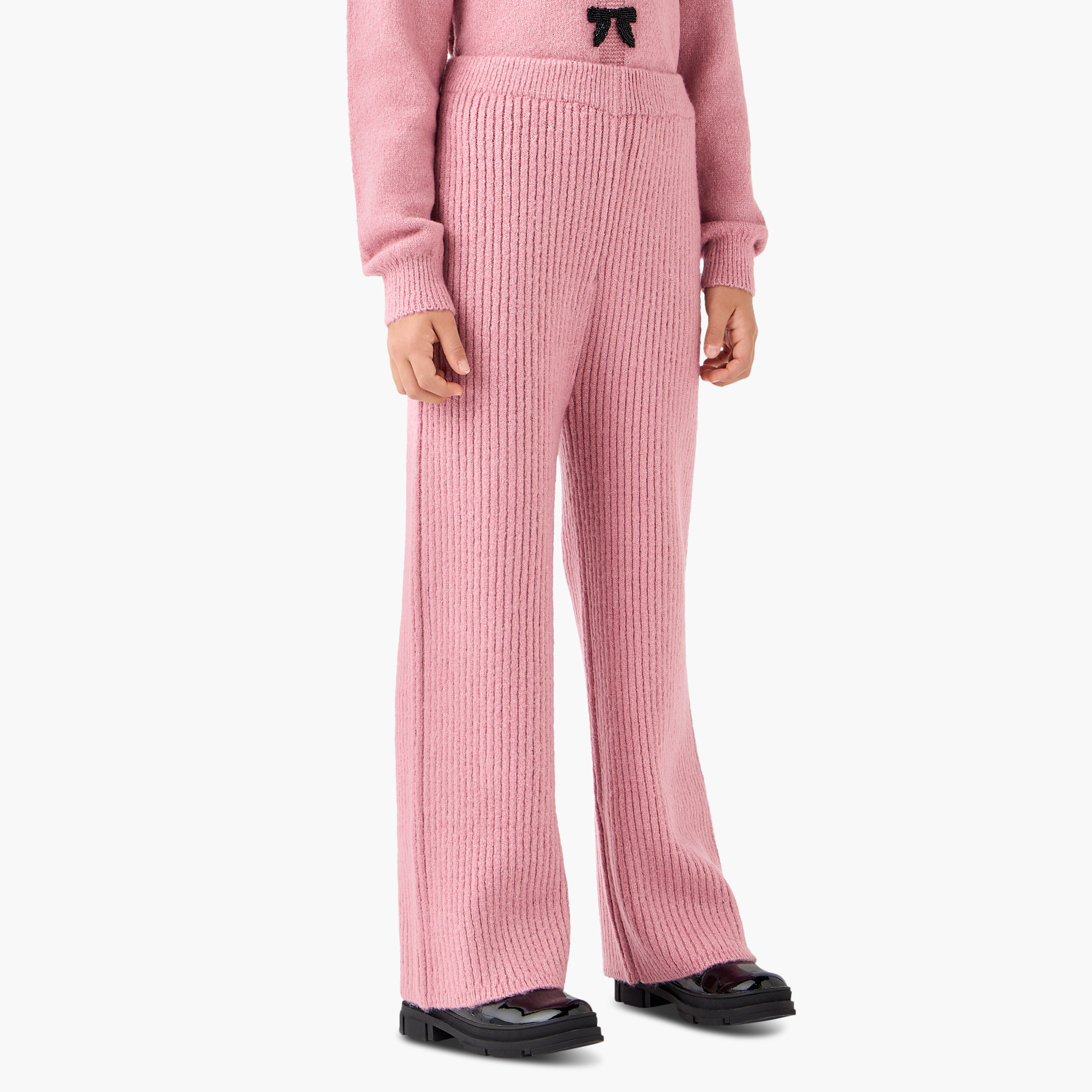 طقم كنزة بزينة فيونكة وبنطلون من جونيورز-girls-clothing-setsandcoords-image-4