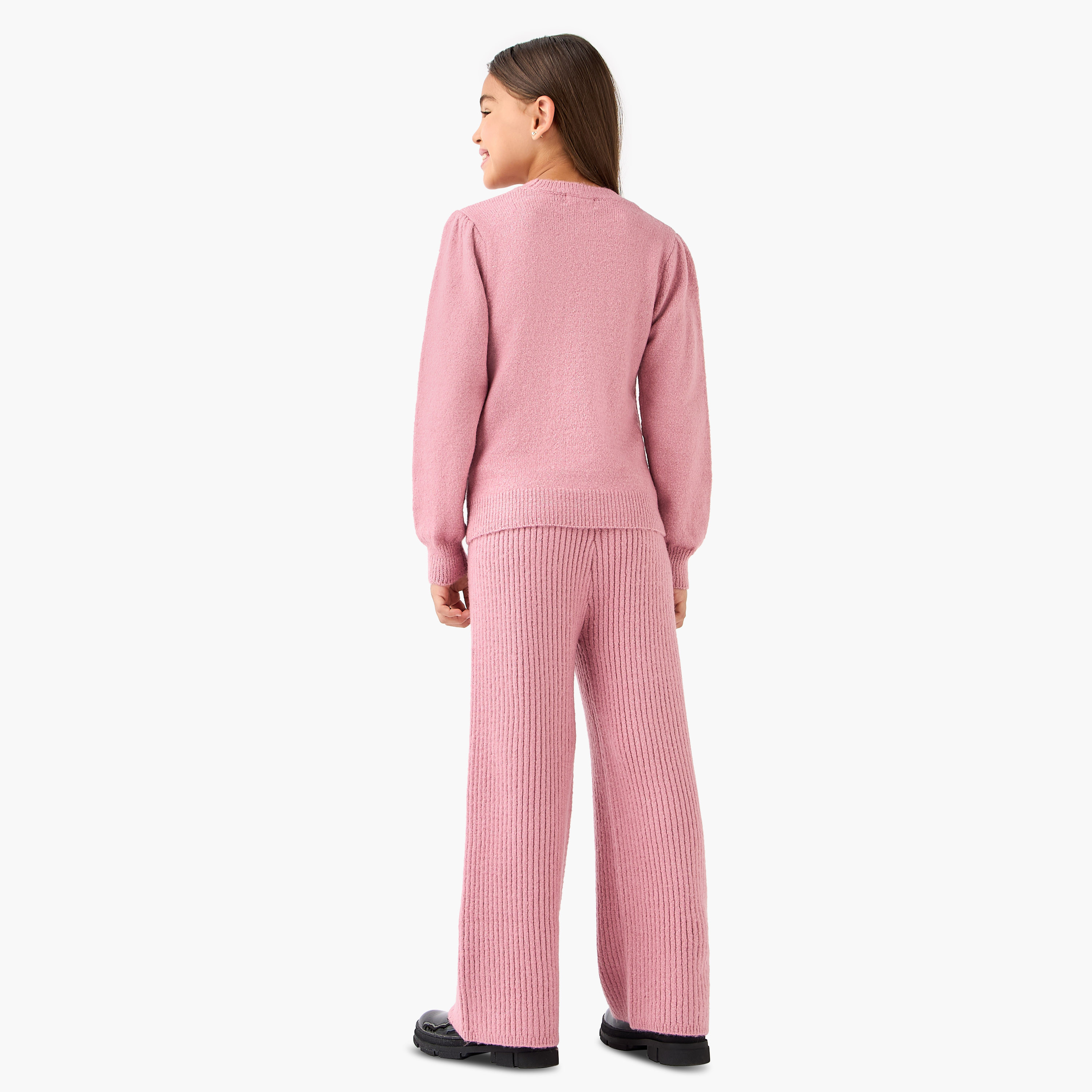 طقم كنزة بزينة فيونكة وبنطلون من جونيورز-girls-clothing-setsandcoords-image-3