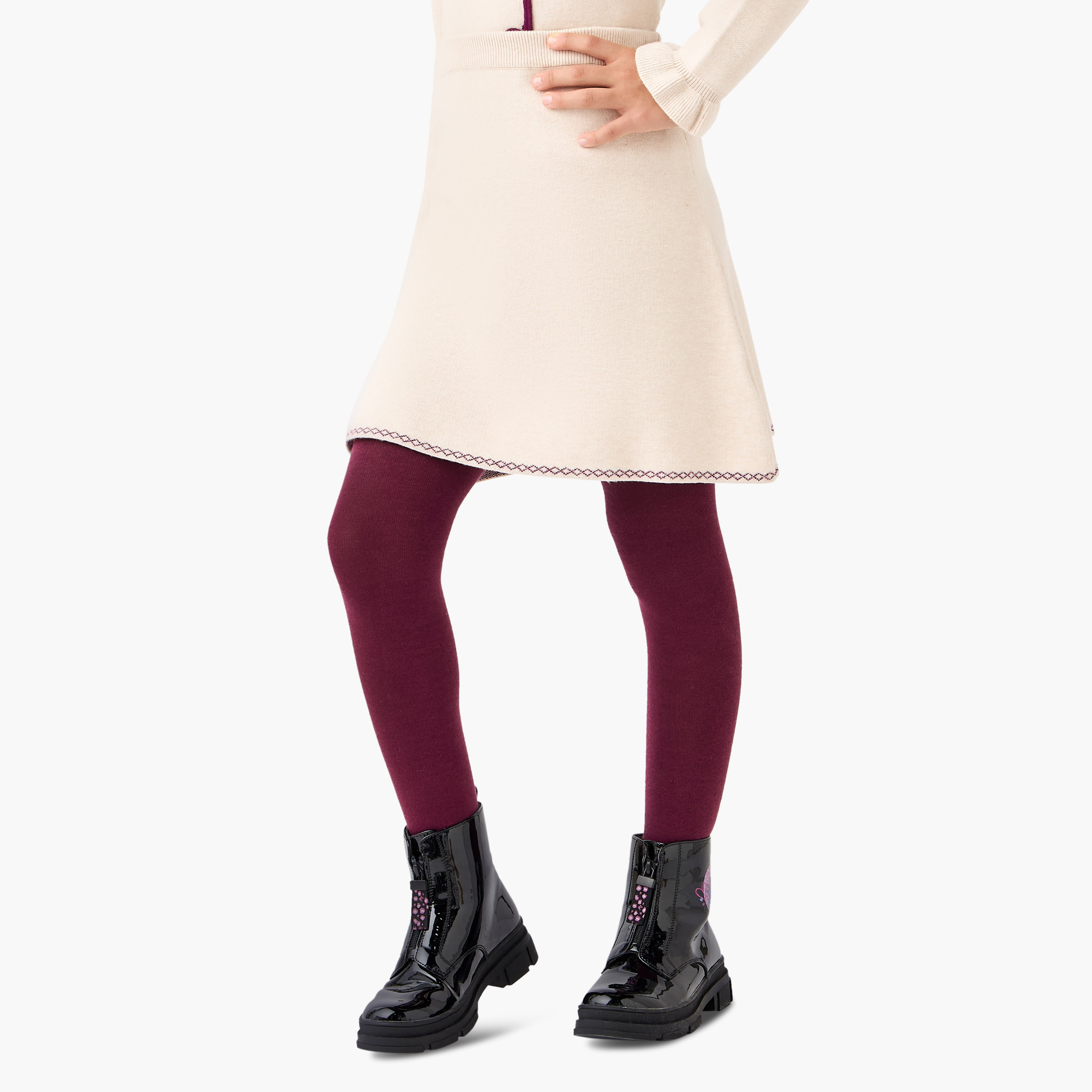 Juniors 3-Piece Floral Embellished Top with Skirt and Stockings Set-girls-clothing-setsandcoords-image-3