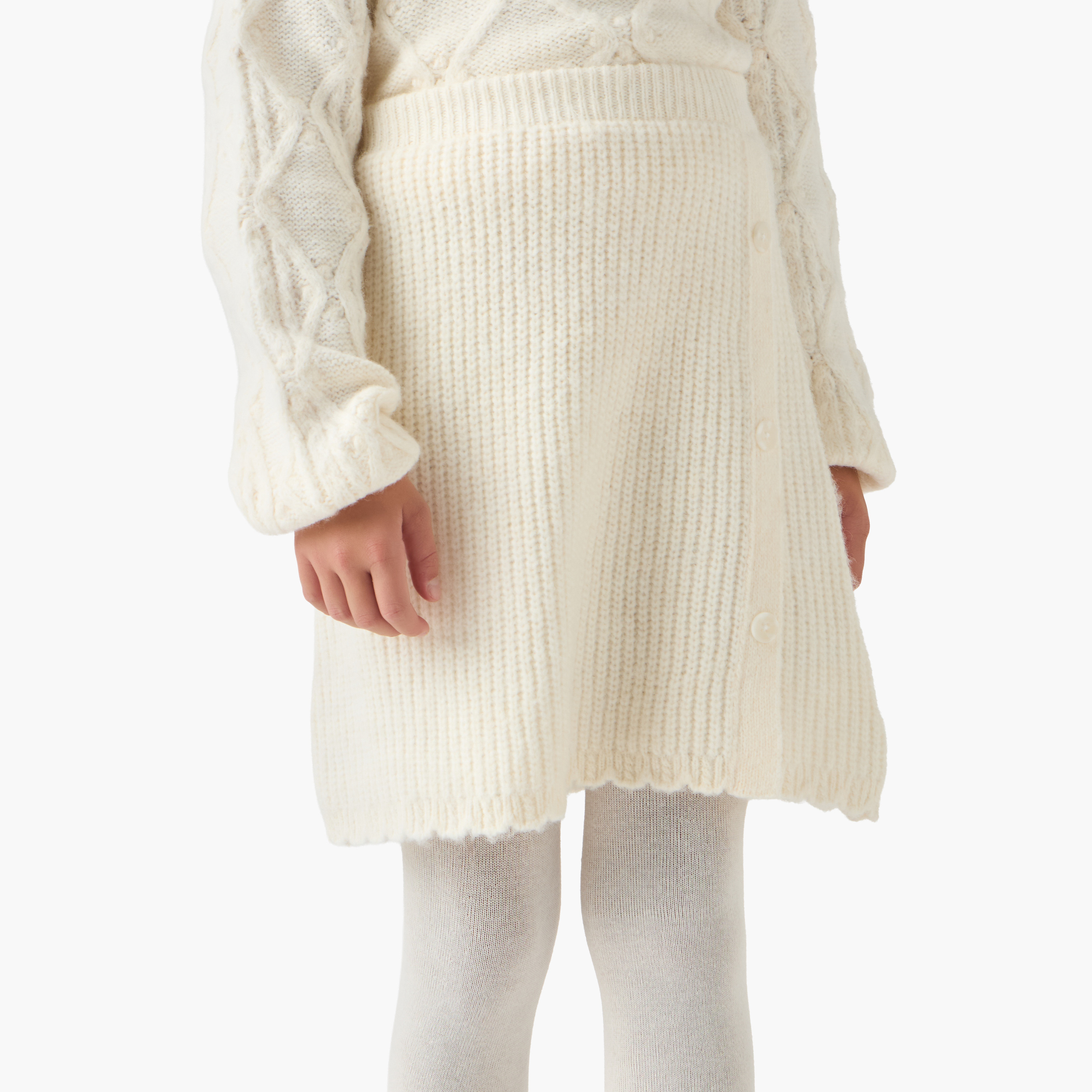 Juniors Crew Neck Long Sleeves Sweater and Skirt Set with Stockings-girls-clothing-setsandcoords-image-3