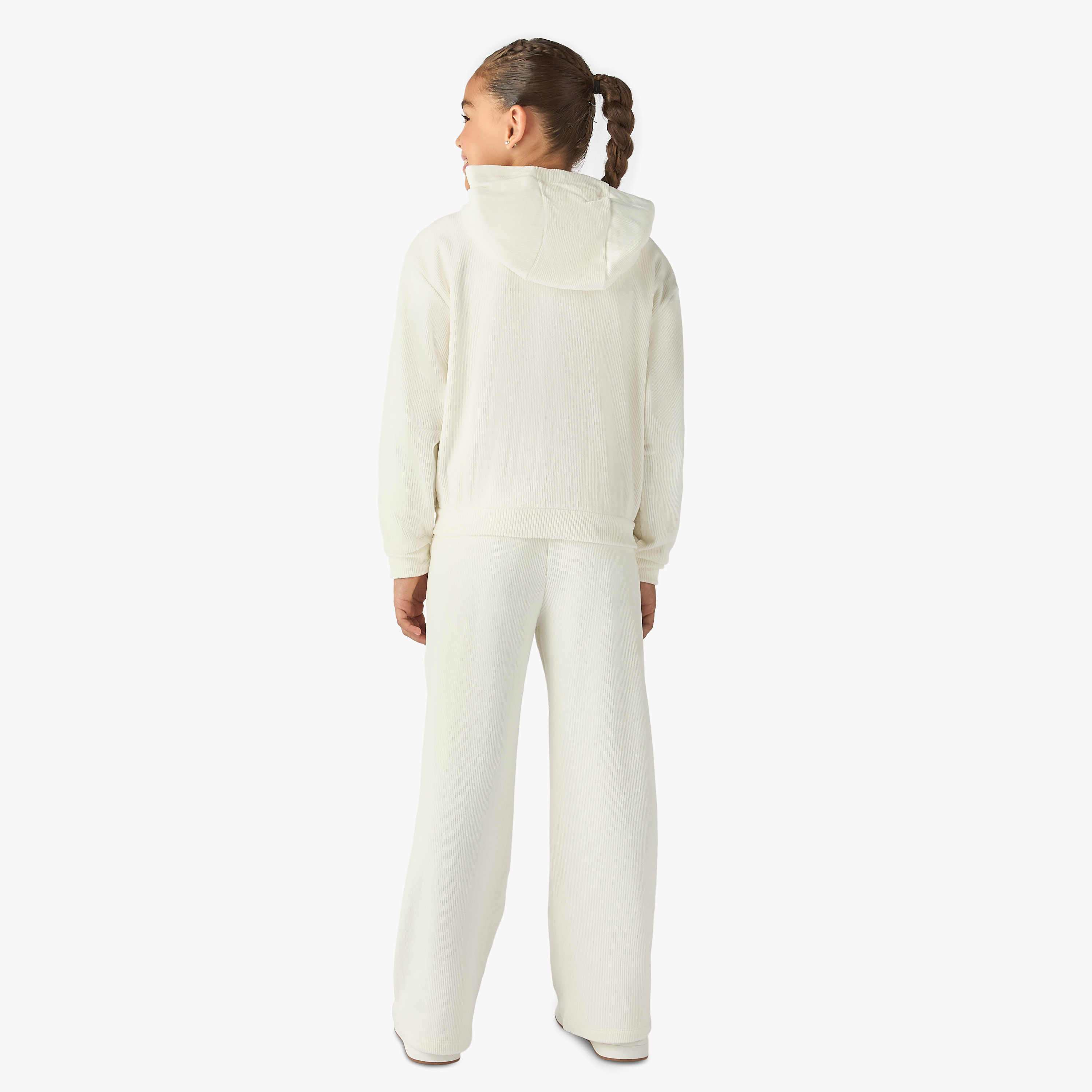 Juniors Ribbed Hooded Sweatshirt and Pants Set-girls-clothing-winterwear-setsandcoords-image-4