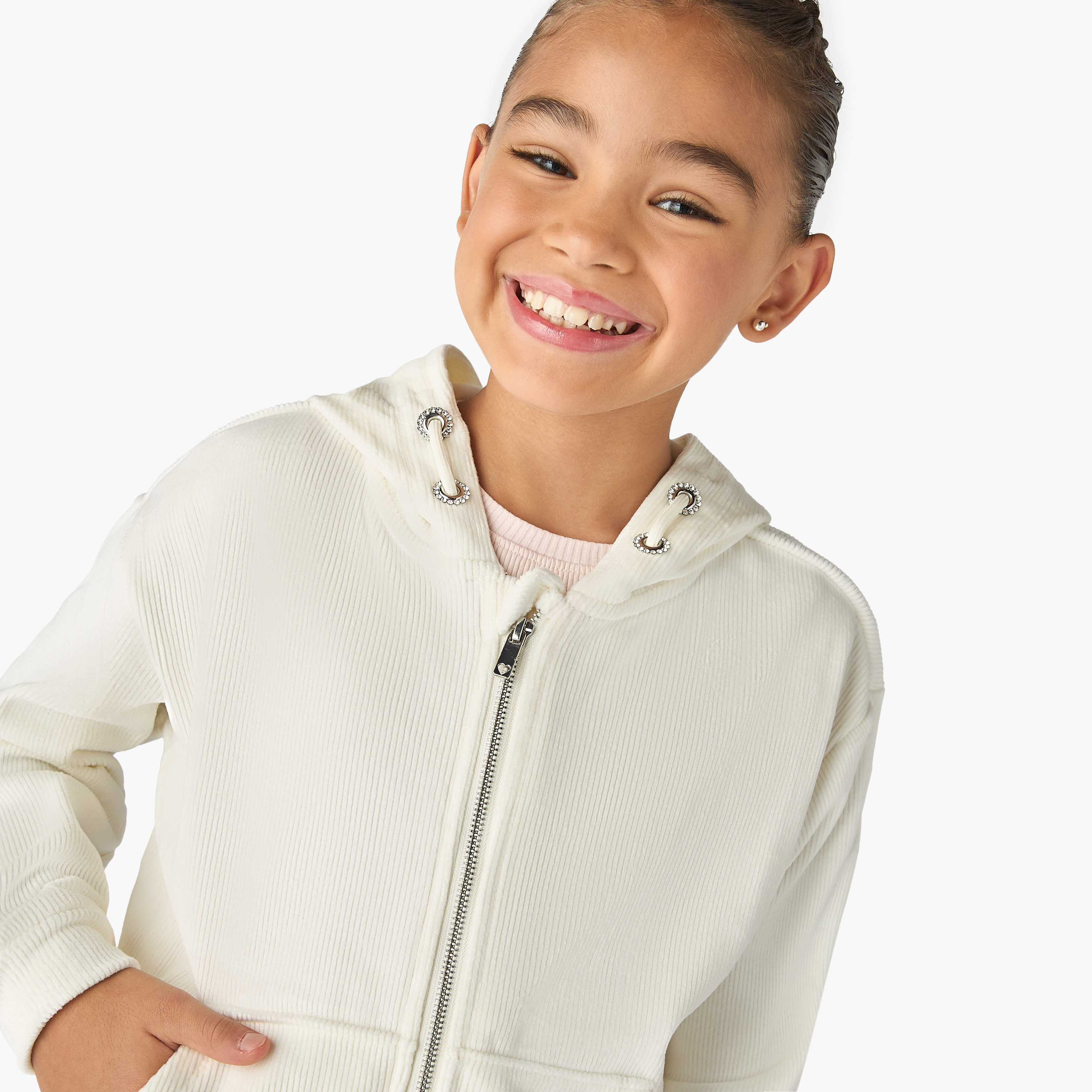 Juniors Ribbed Hooded Sweatshirt and Pants Set-girls-clothing-winterwear-setsandcoords-image-5