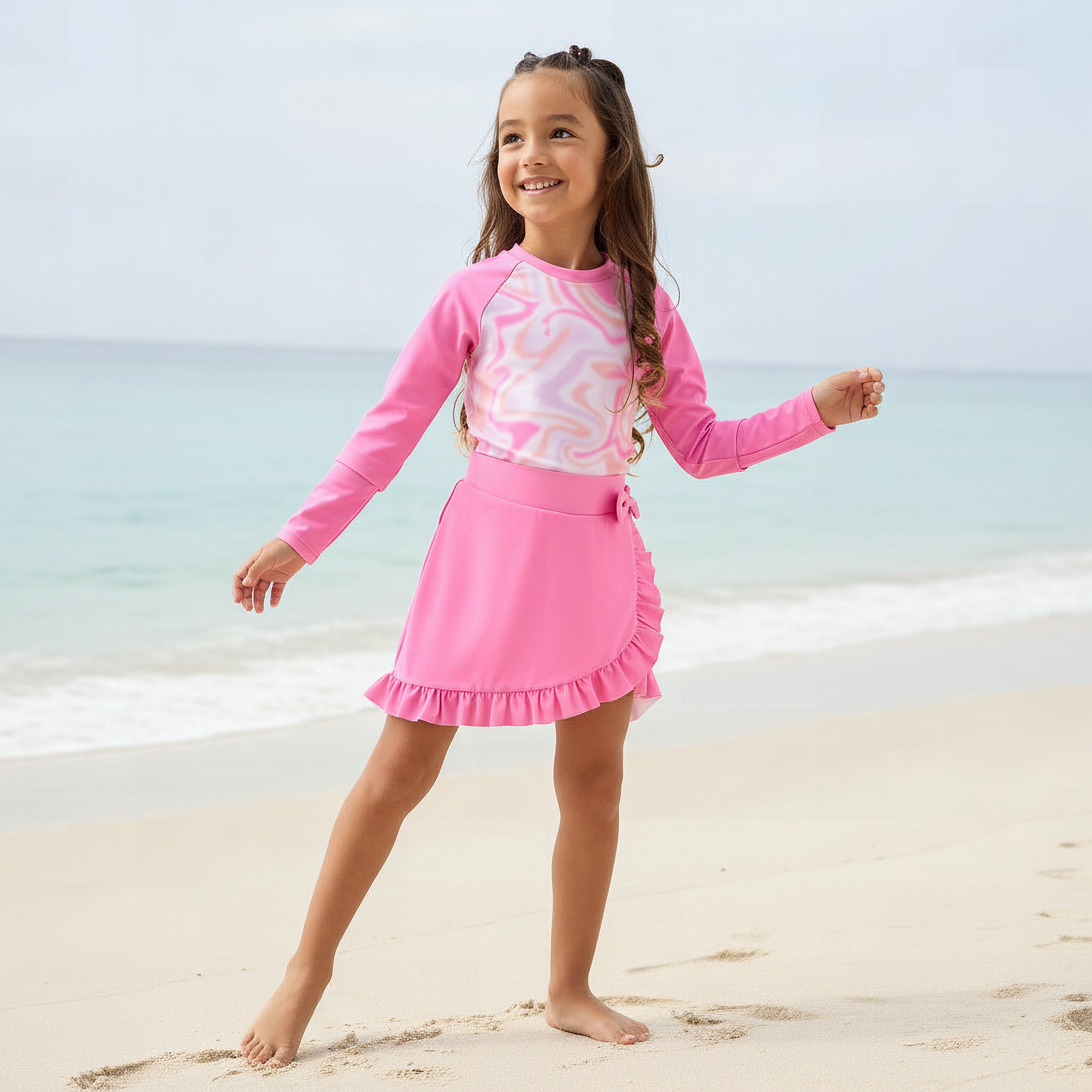 طقم بدلة سباحة بطبعات من جونيورز-girls-clothing-swimwear-image-1