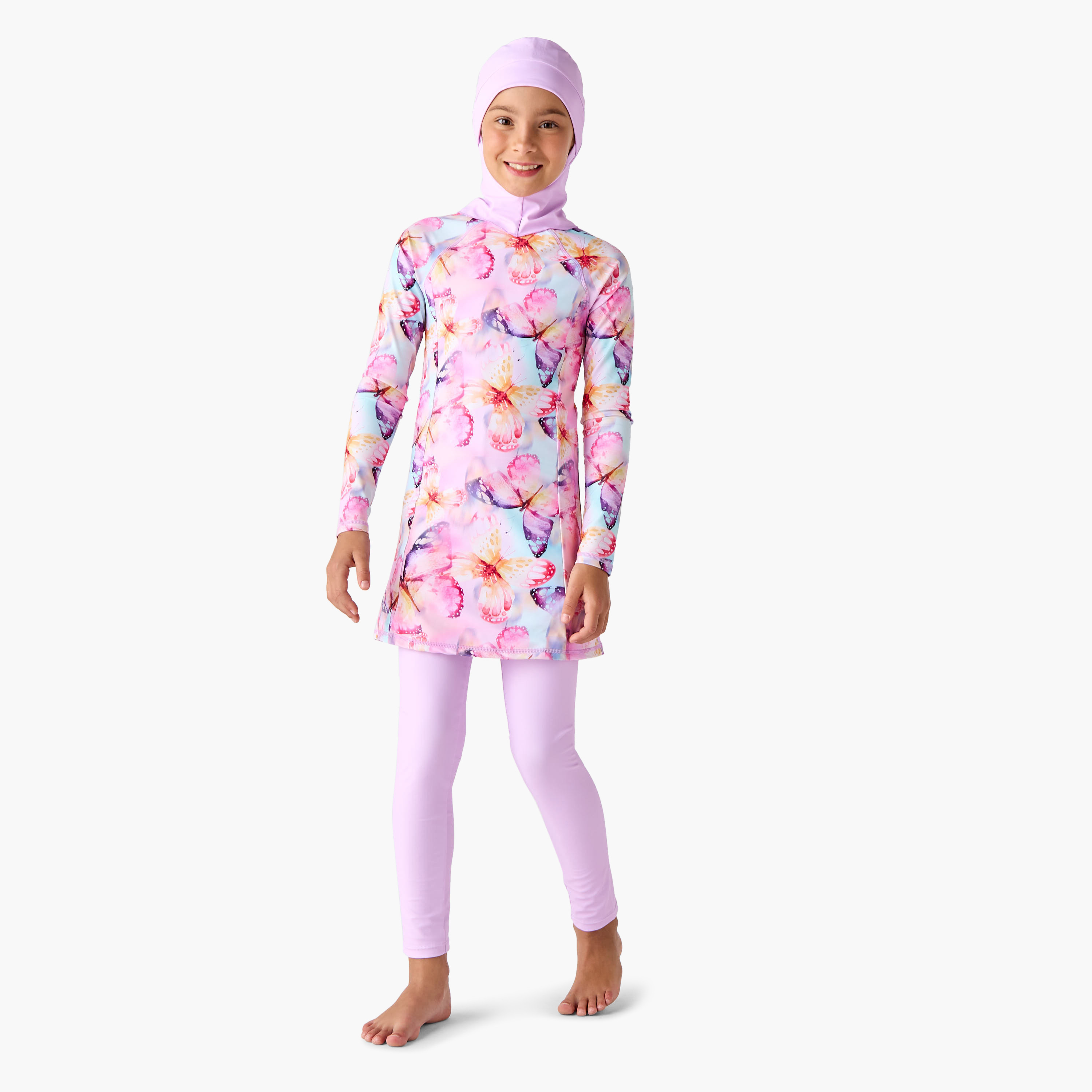 طقم بدلة سباحة قطعتين بطبعات فراشات من جونيورز-girls-clothing-swimwear-image-1