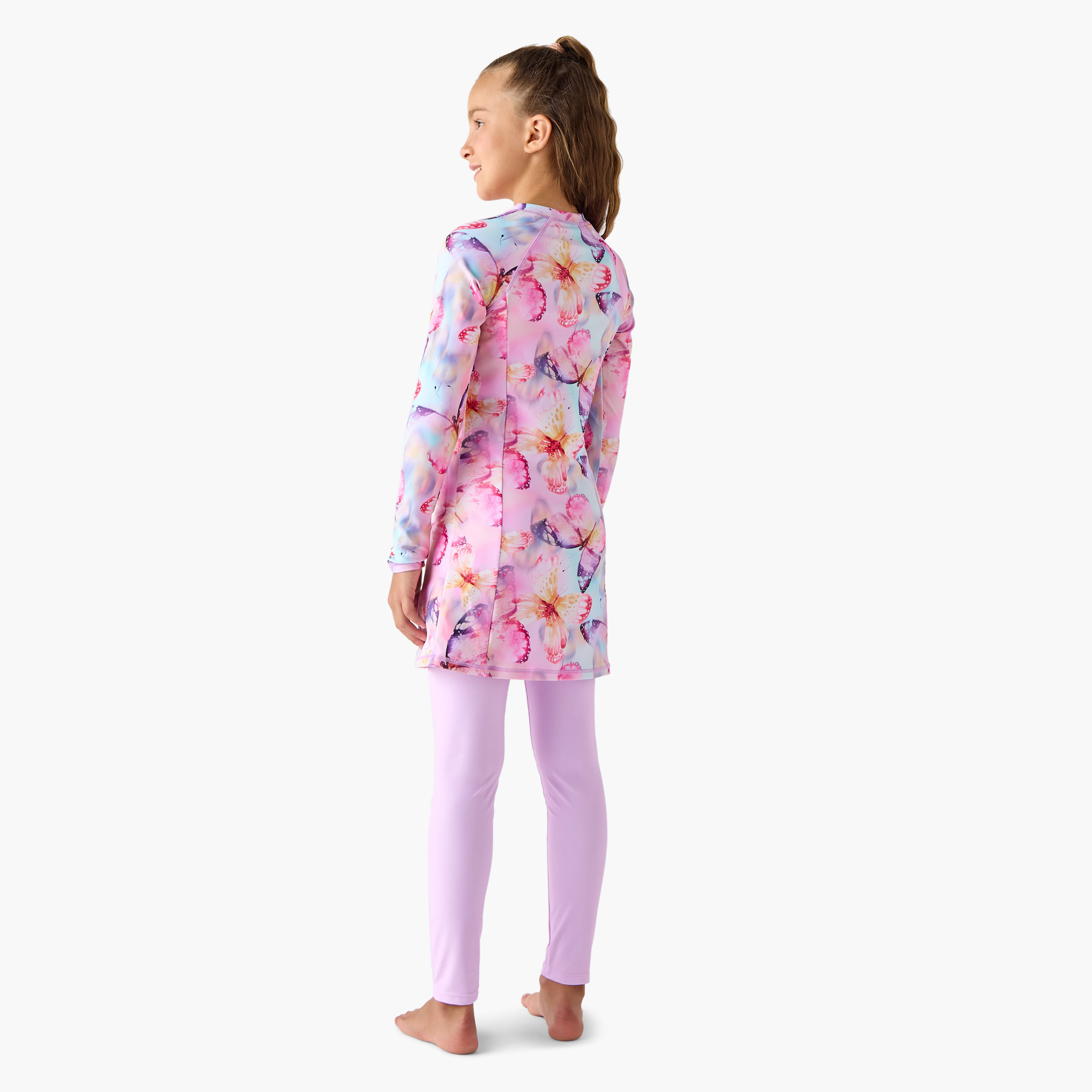 طقم بدلة سباحة قطعتين بطبعات فراشات من جونيورز-girls-clothing-swimwear-image-5