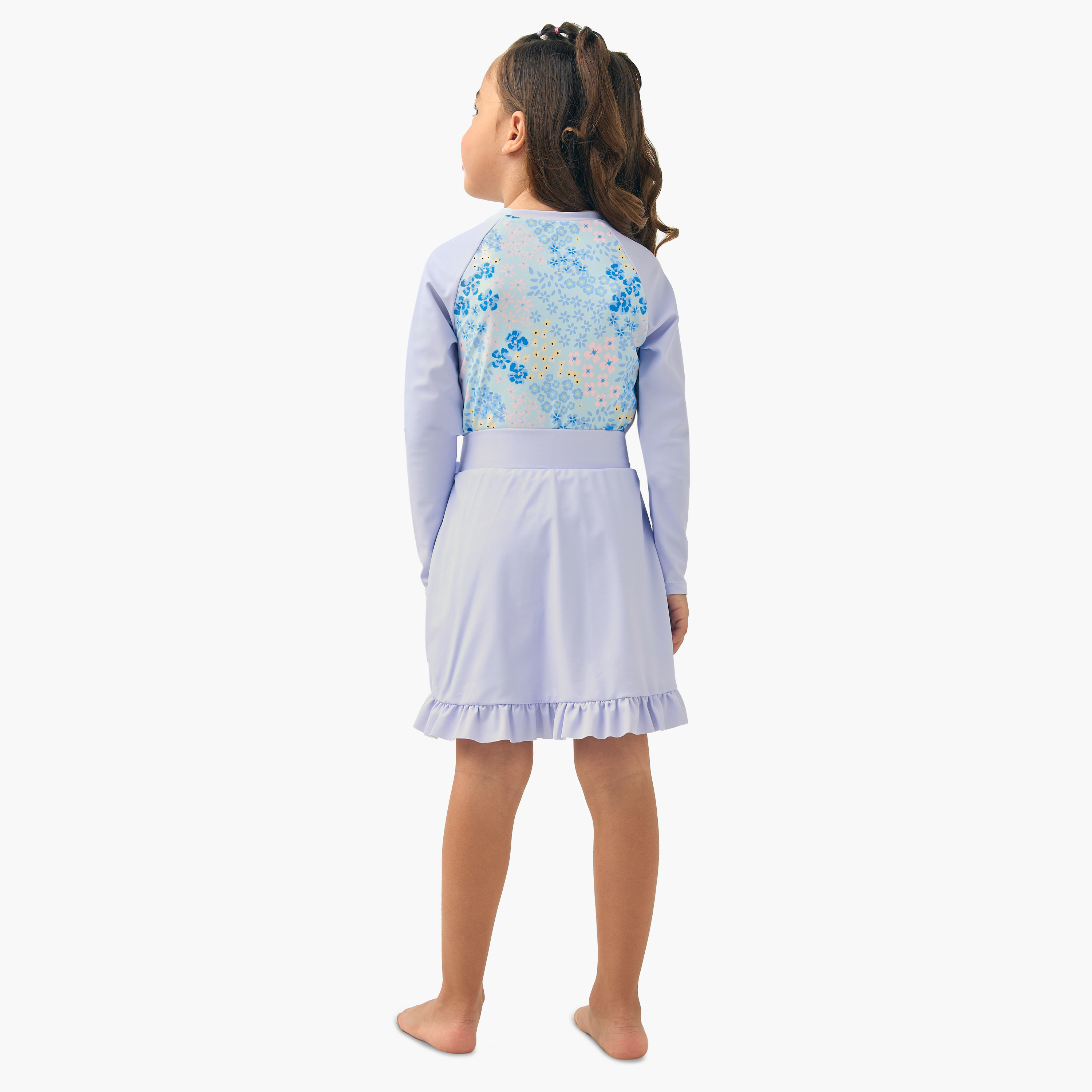 Juniors Floral Print Swimwear Set-girls-clothing-swimwear-image-4