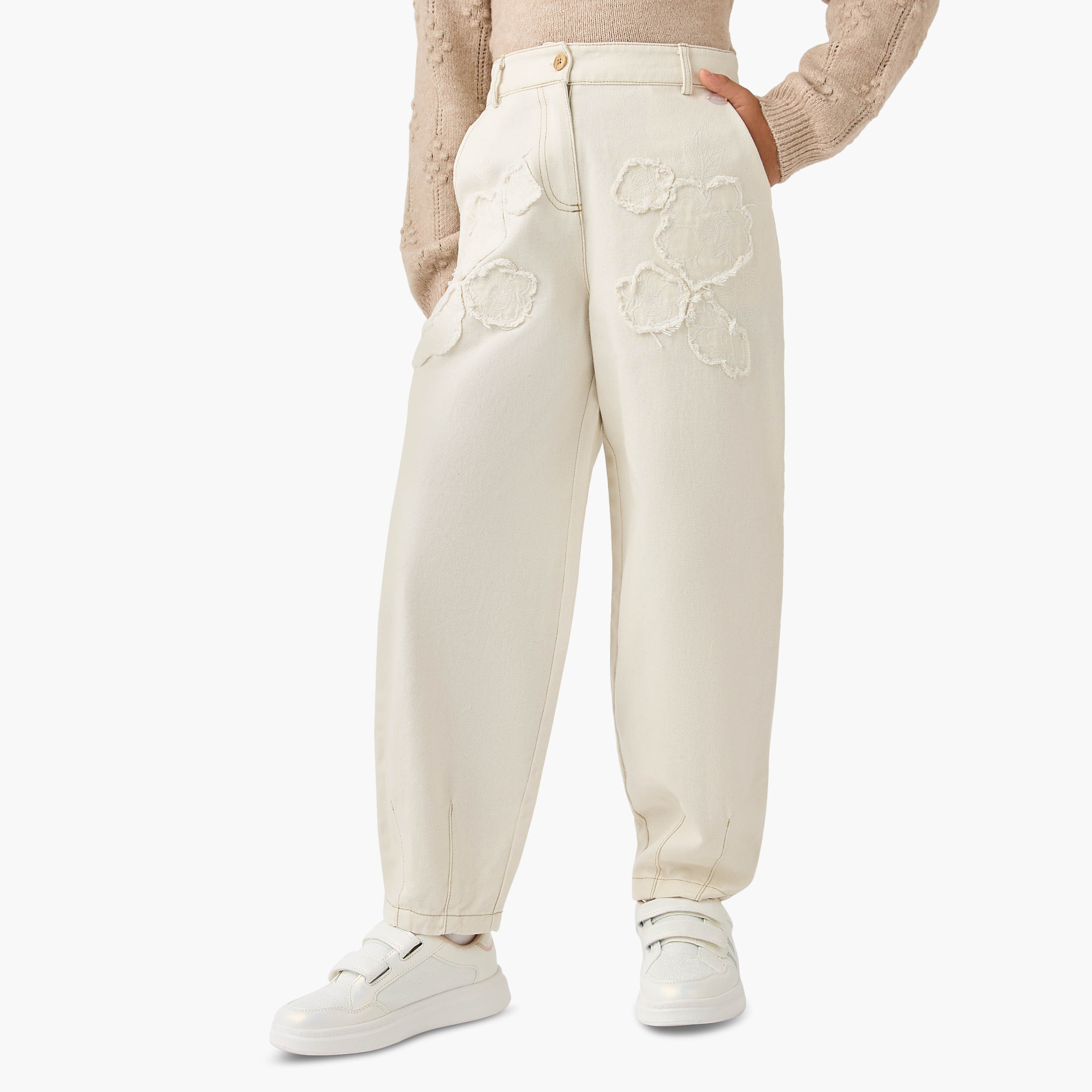 Eligo Embroidered Pants with Pockets-girls-clothing-bottoms-jeansandjeggings-image-1