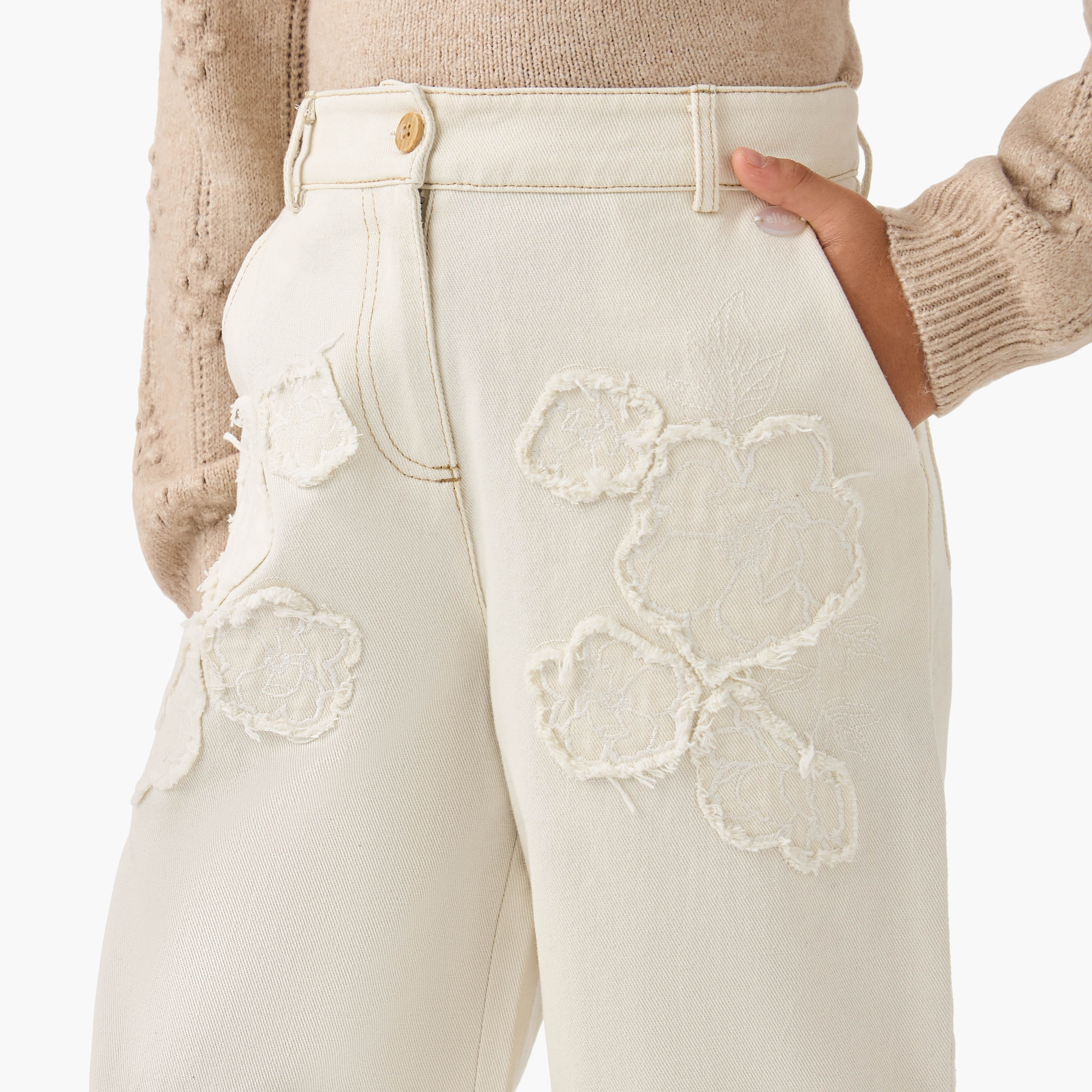 Eligo Embroidered Pants with Pockets-girls-clothing-bottoms-jeansandjeggings-image-4