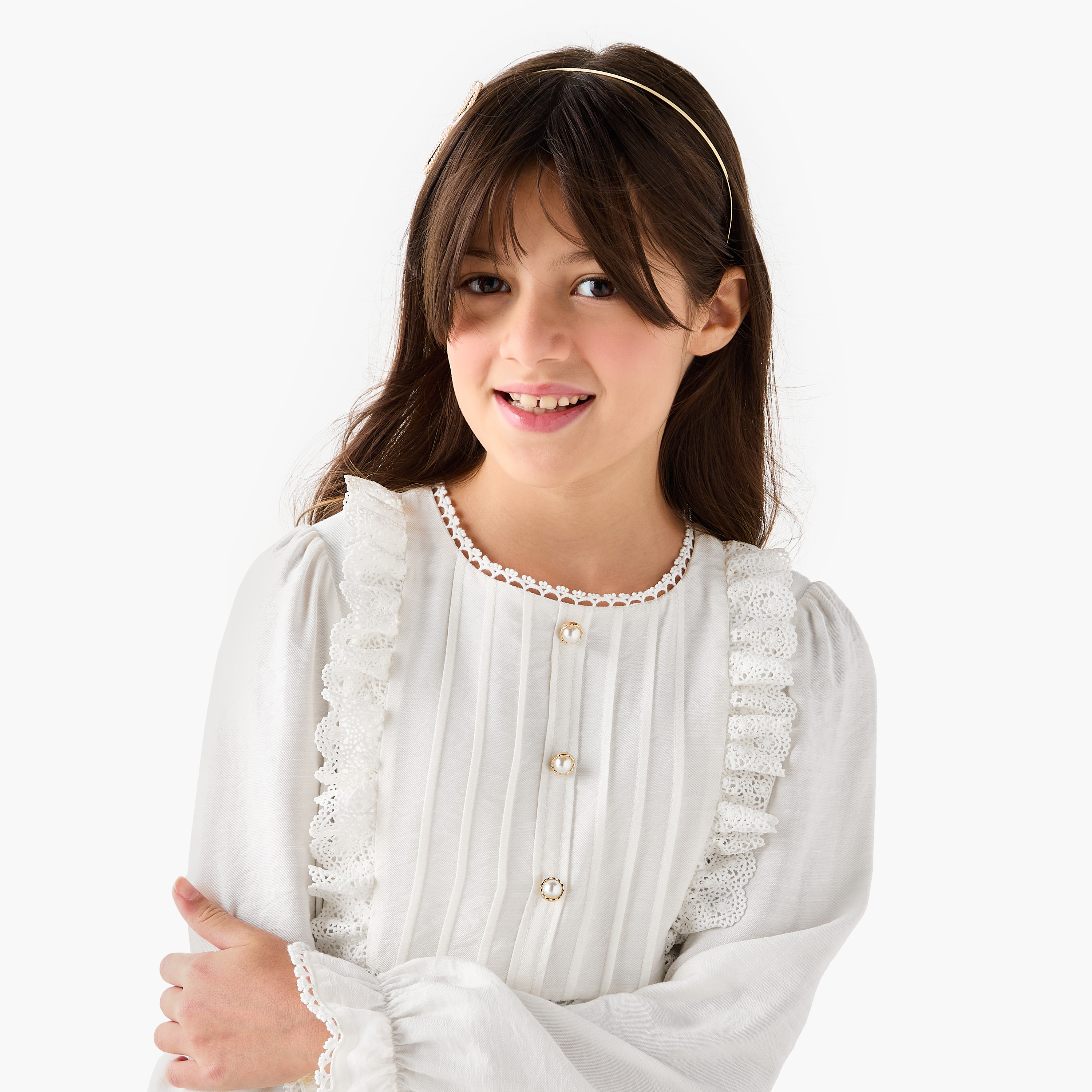 Eligo Lace Dress with Ruffles and Long Sleeves-girls-clothing-dressesandjumpsuits-image-4