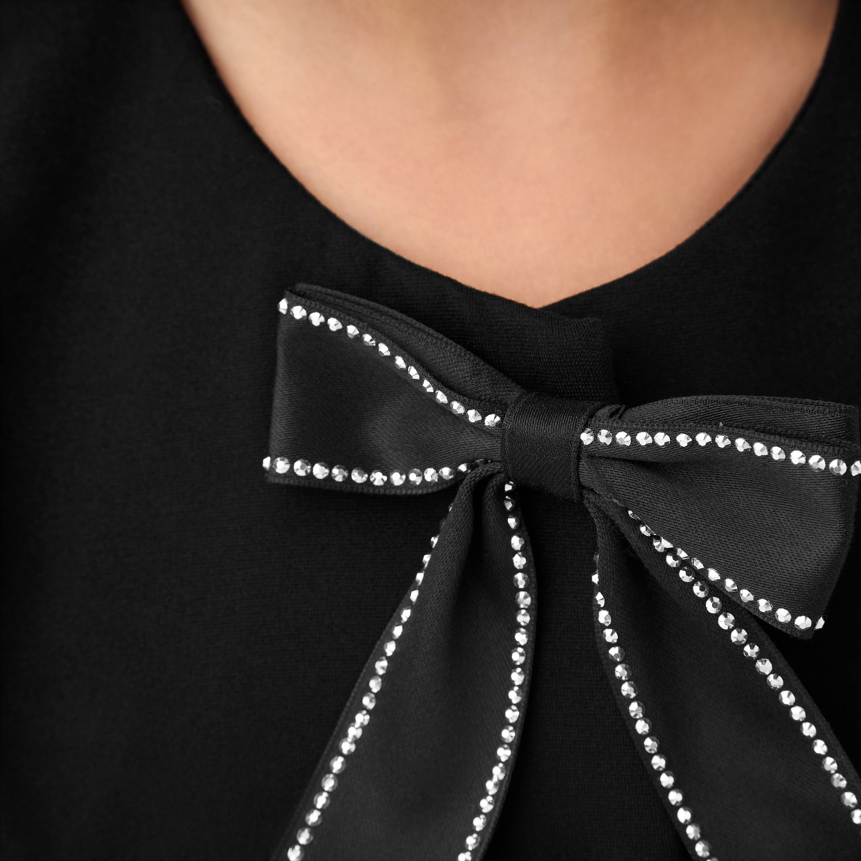 Eligo Round Neck Long Sleeves Top and Skirt Set with Bow Accent-girls-clothing-setsandcoords-image-6