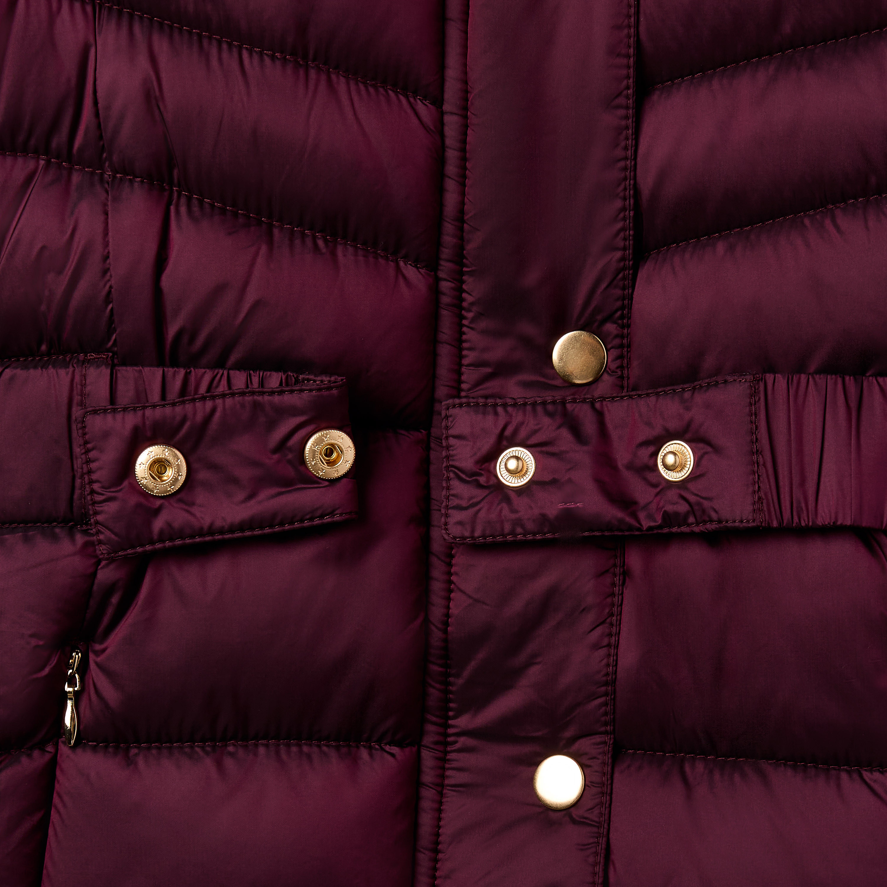 Eligo Quilted Heavy Jacket with Hood and Long Sleeves-girls-clothing-winterwear-jacketsandcoats-image-5