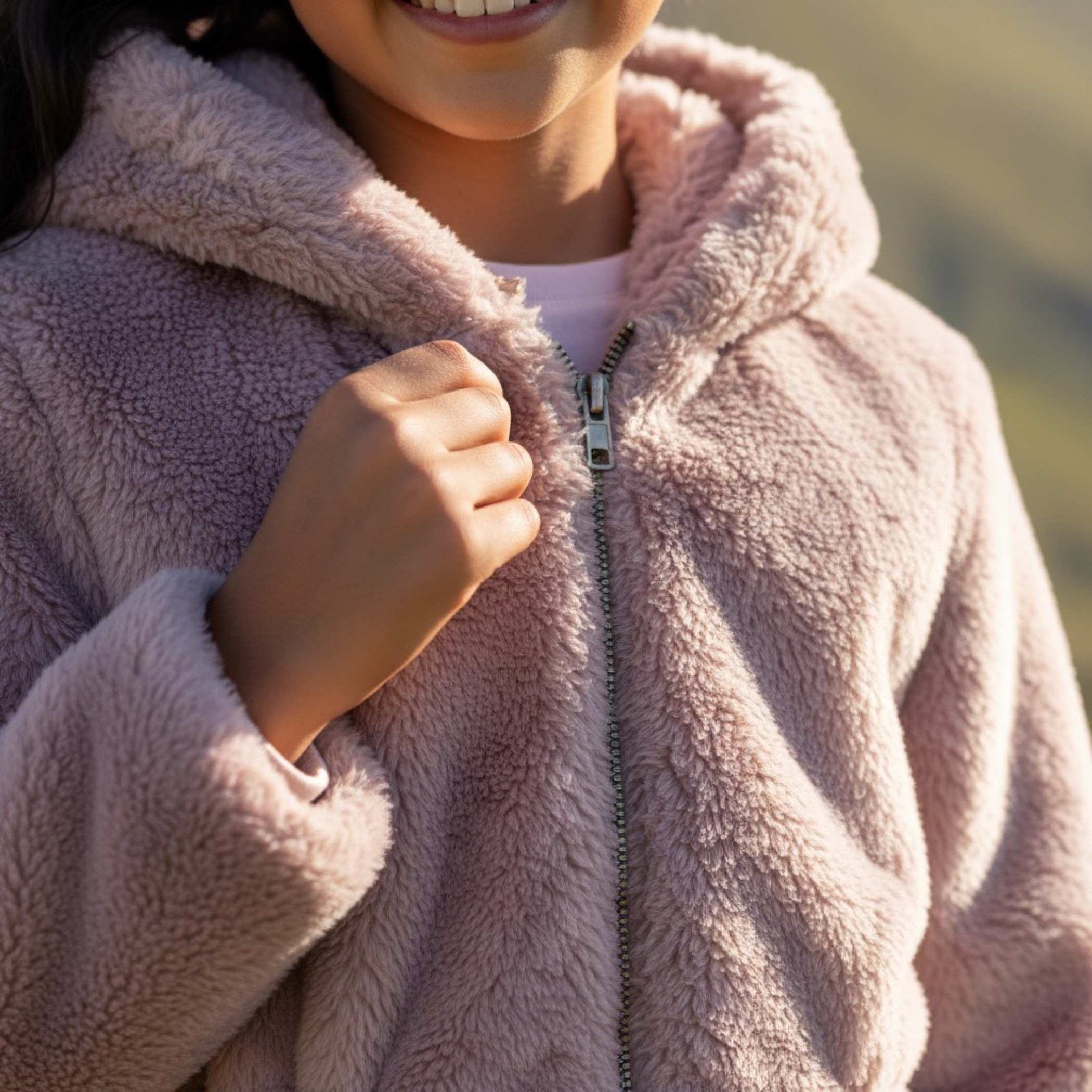 جاكيت فرو صناعي بقبعة وسحاب إغلاق من إليجو-girls-clothing-winterwear-jacketsandcoats-image-2