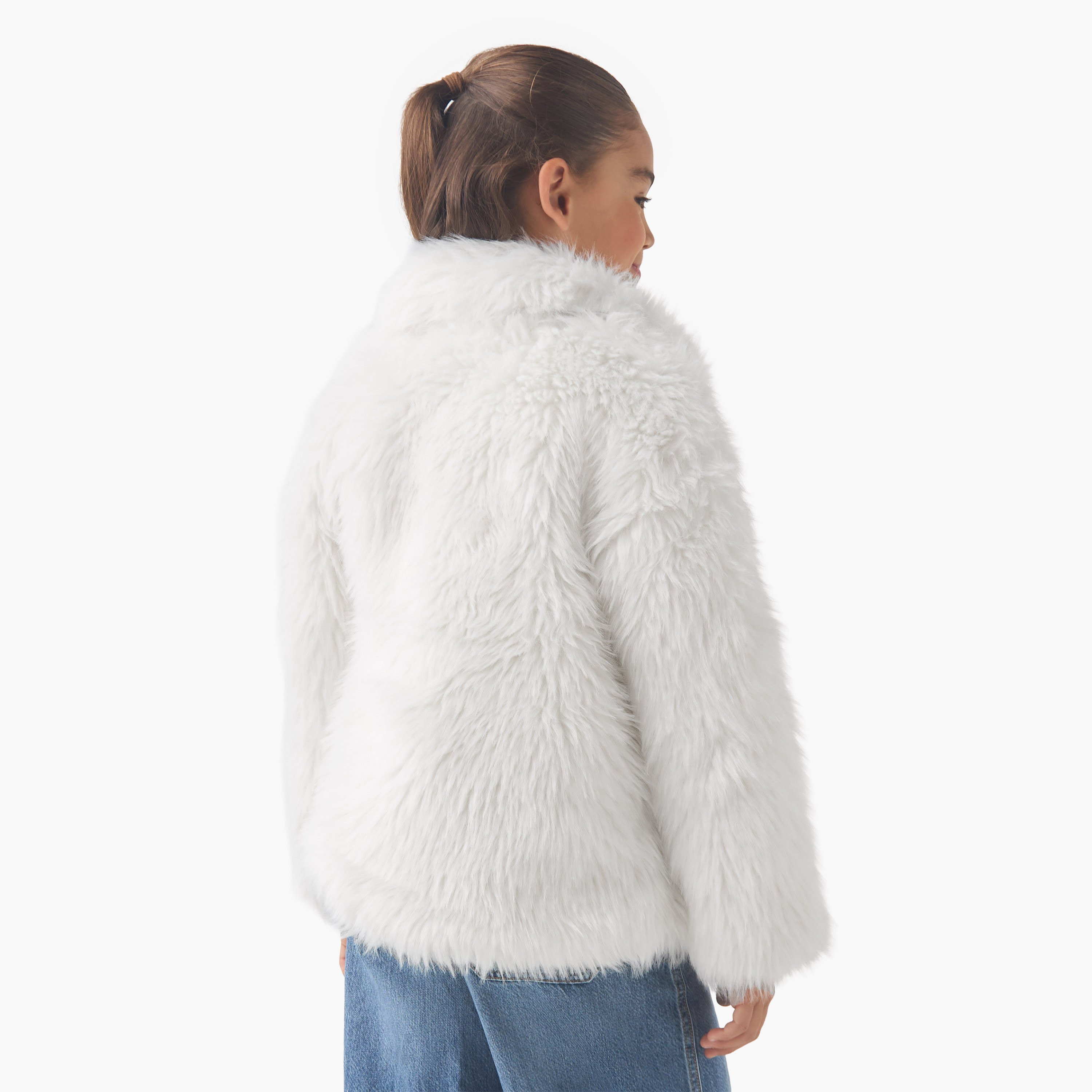 Eligo Faux Fur Jacket with Long Sleeves-girls-clothing-jacketsandcoats-image-3