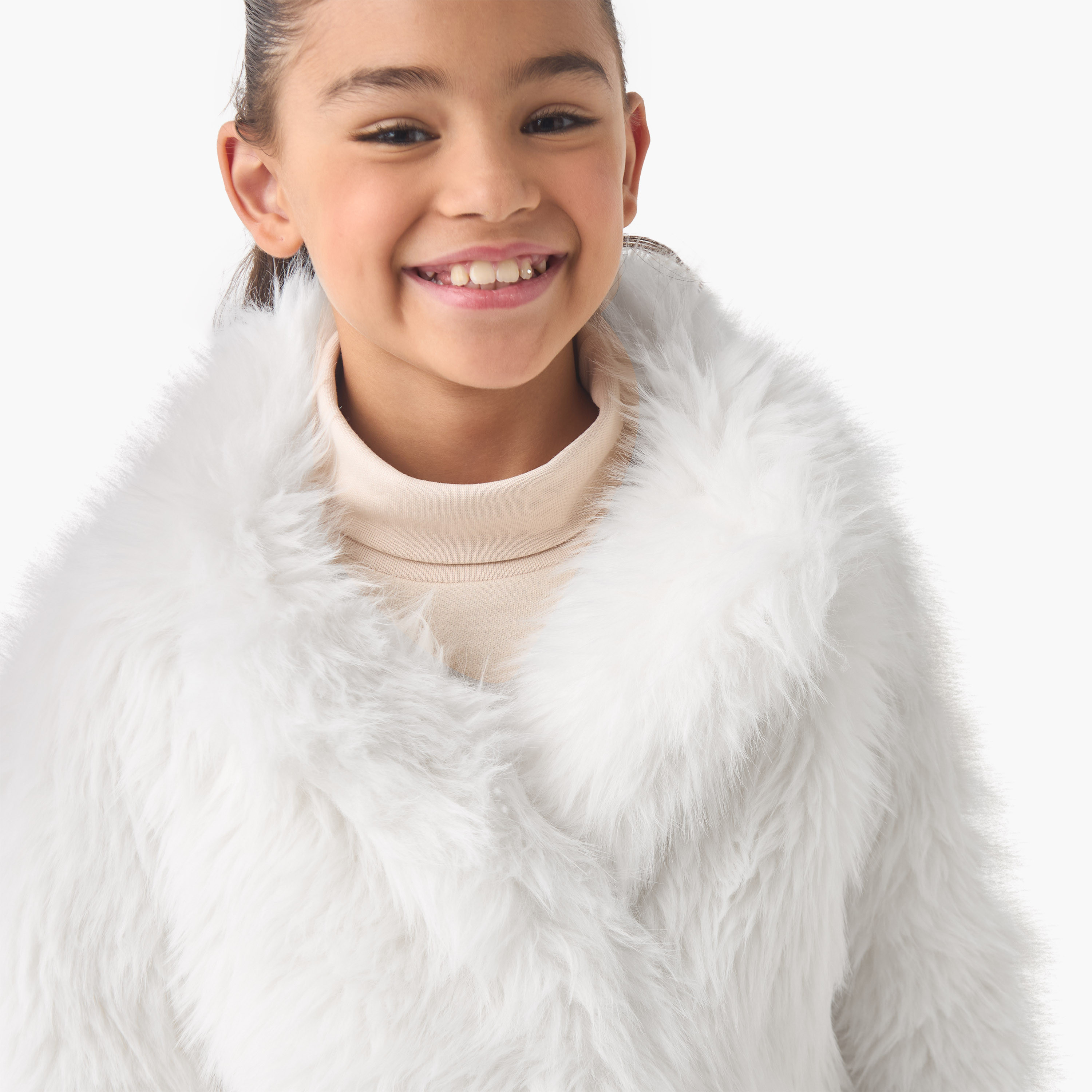 Eligo Faux Fur Jacket with Long Sleeves-girls-clothing-jacketsandcoats-image-4