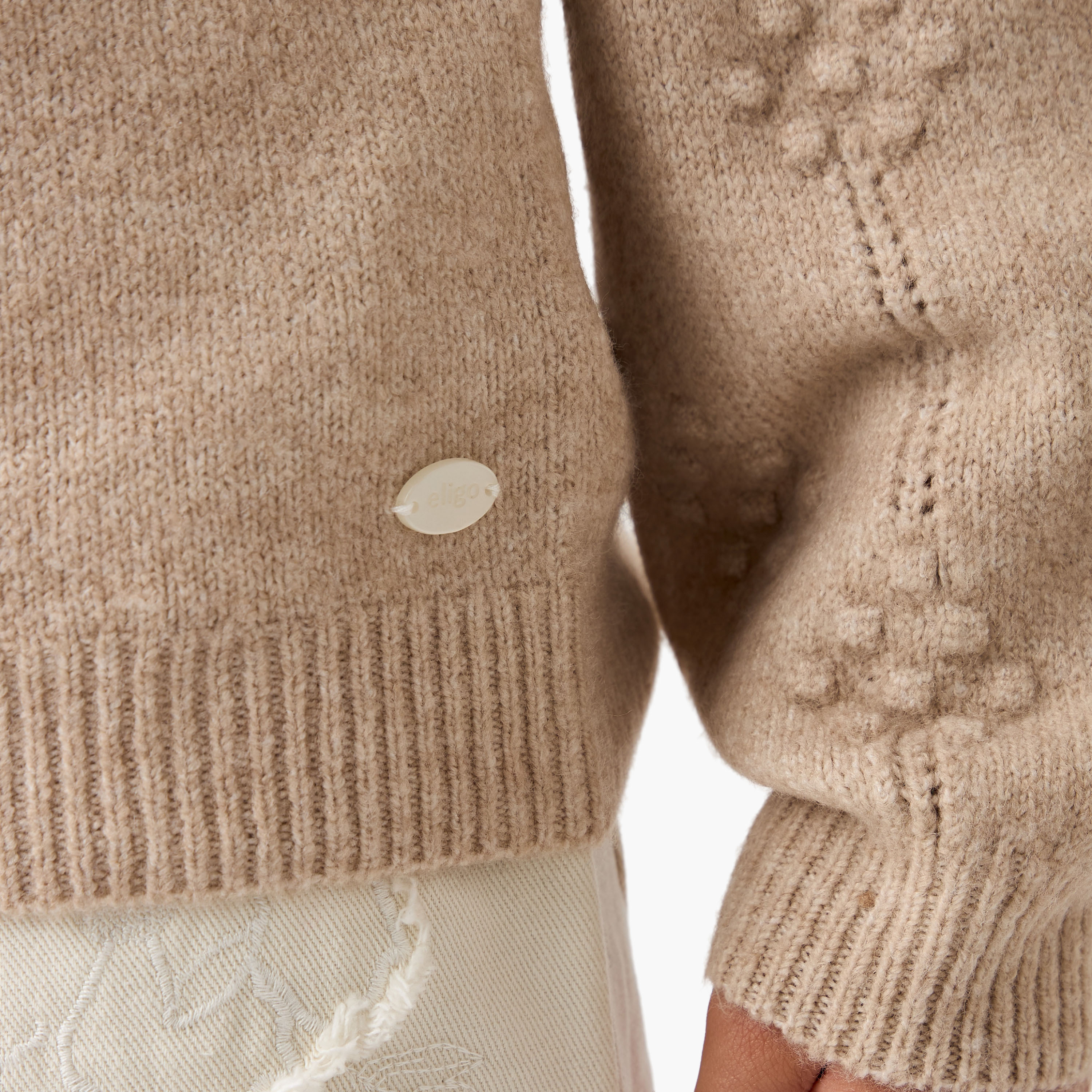 Eligo Floral Applique Pullover with Long Sleeves-girls-clothing-winterwear-jumpersandcardigans-image-5