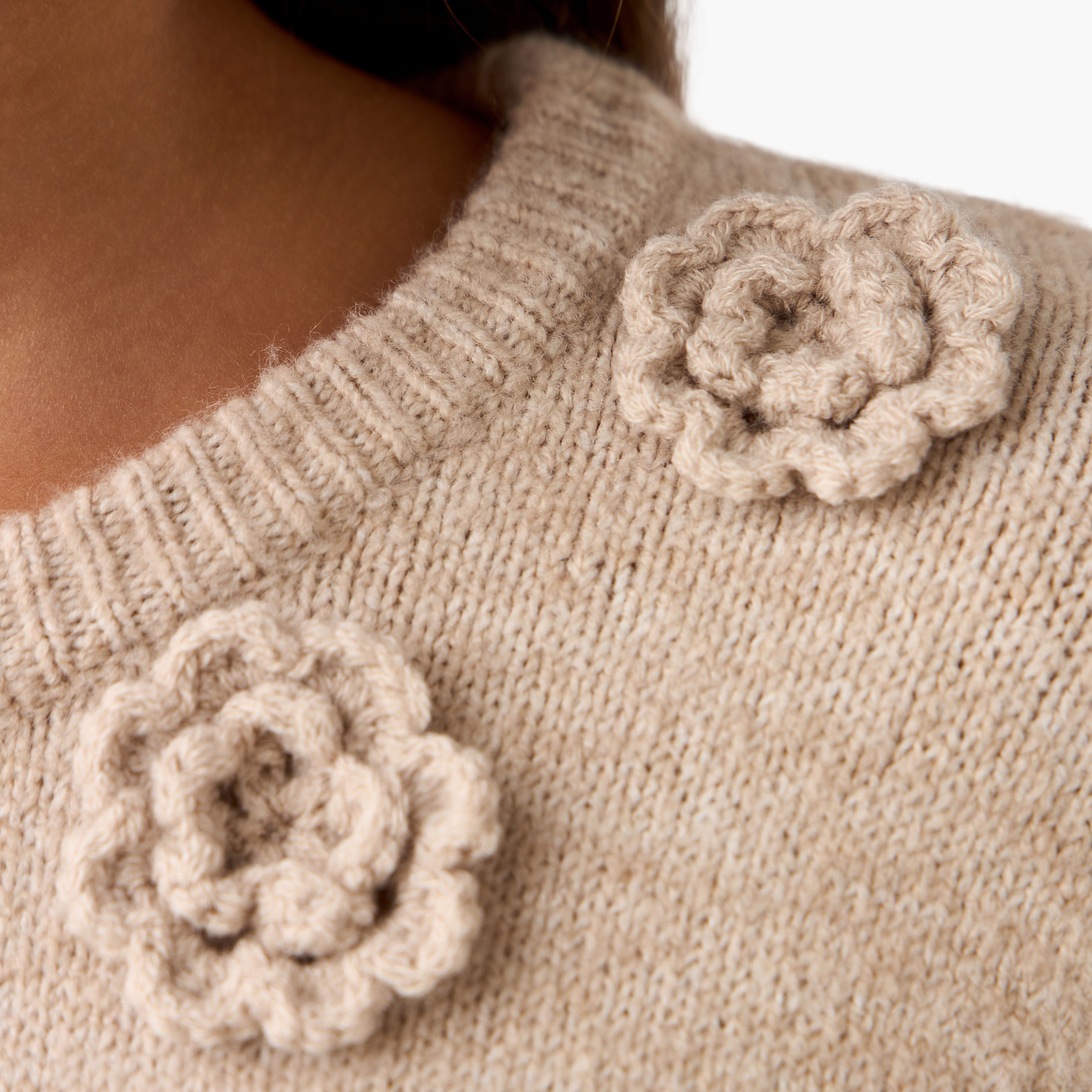 Eligo Floral Applique Pullover with Long Sleeves-girls-clothing-winterwear-jumpersandcardigans-image-6