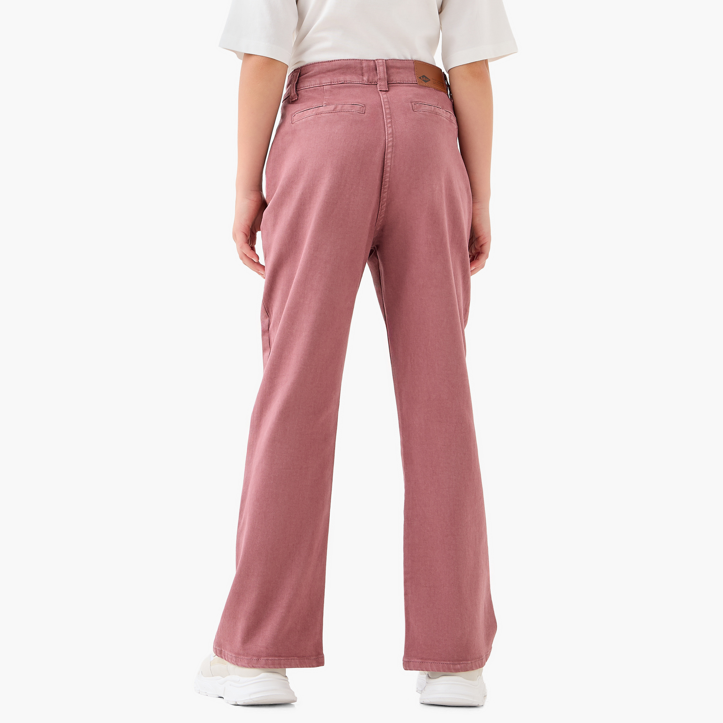 Lee Cooper Girls Trousers with Studded Detail - Cotton - Button Waist - Bootcut-girls-clothing-bottoms-trousers-image-3