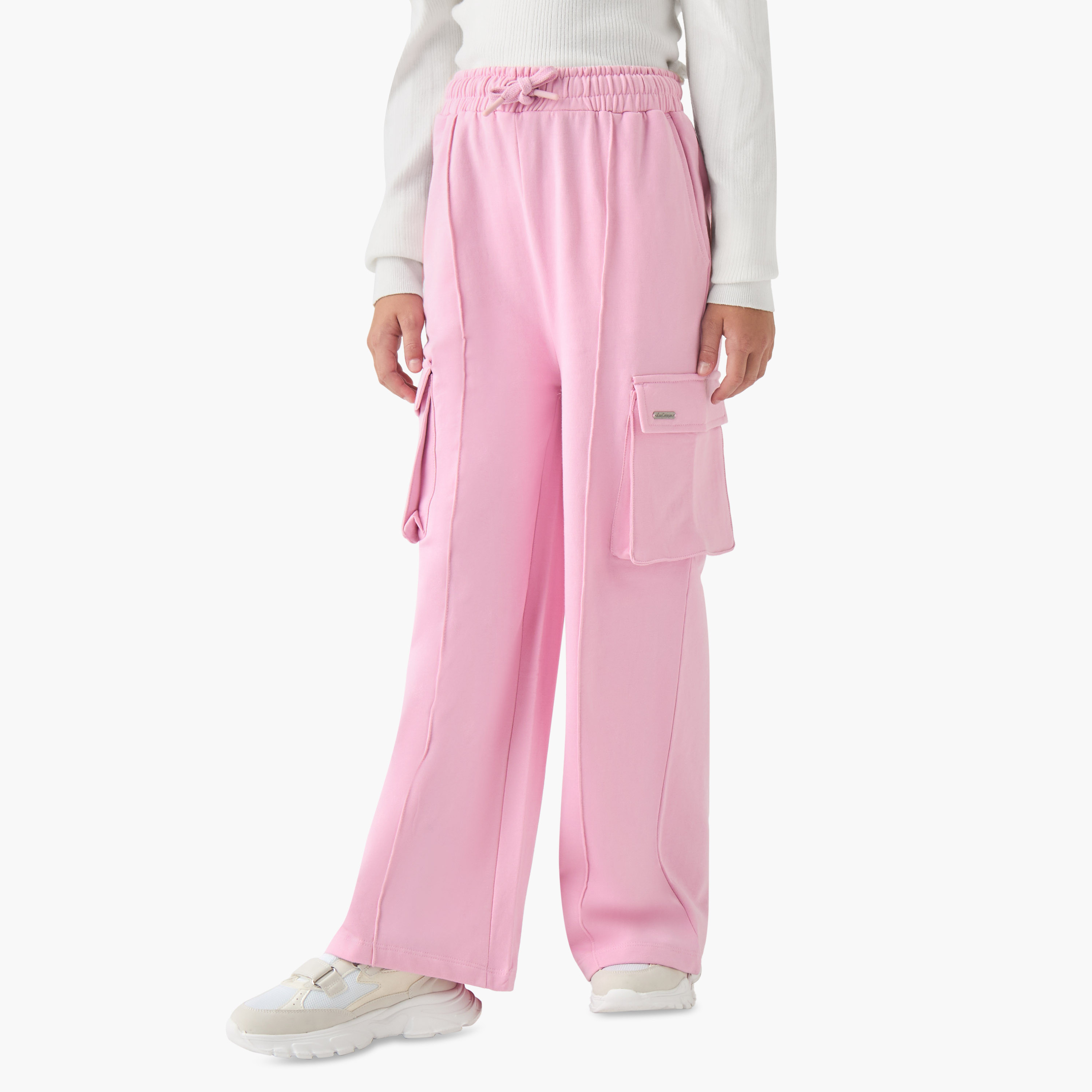 Lee Cooper Girls Track Pants with Pockets - Cotton - Drawstring Waist-girls-clothing-bottoms-joggersandtrackpants-image-1