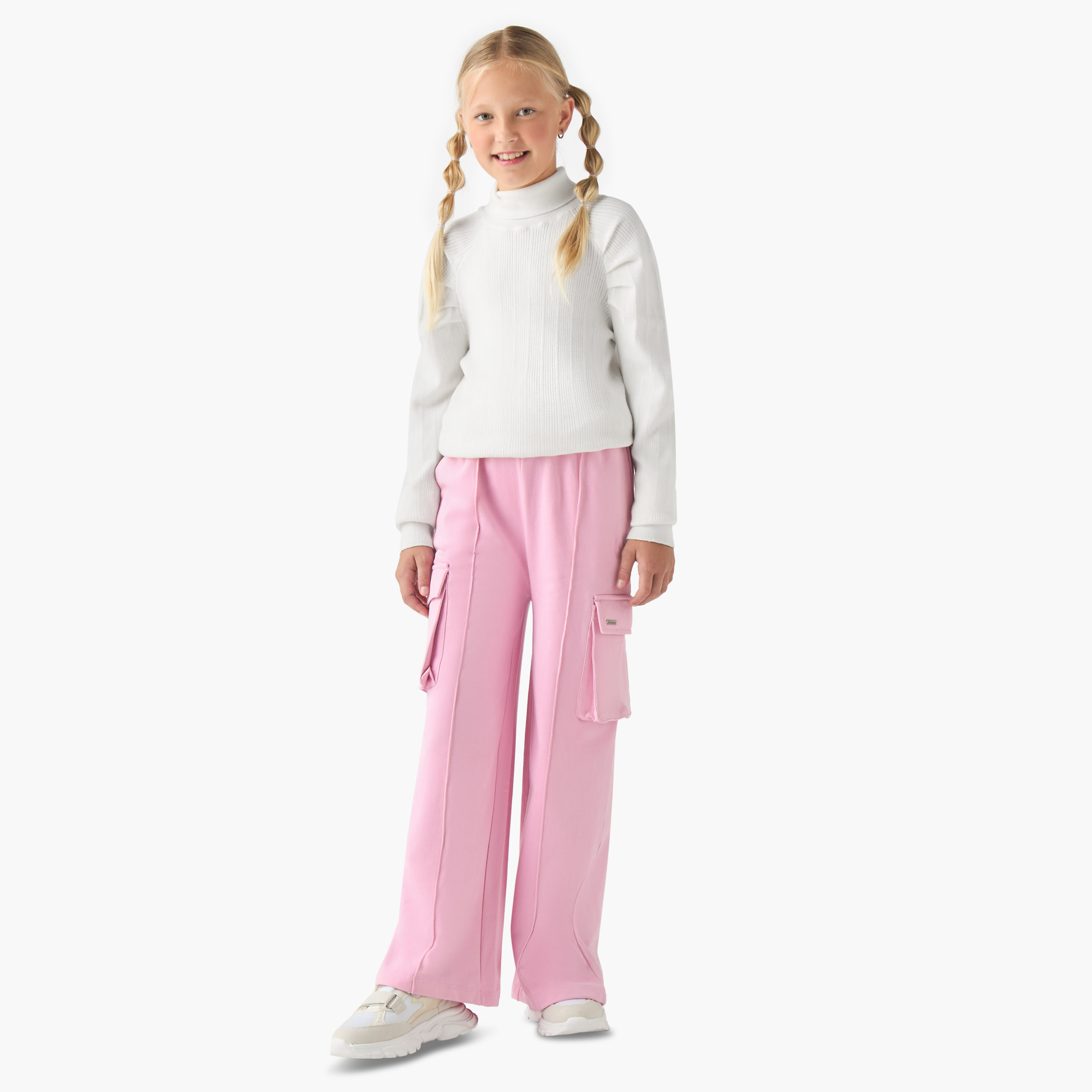 Lee Cooper Girls Track Pants with Pockets - Cotton - Drawstring Waist-girls-clothing-bottoms-joggersandtrackpants-image-2
