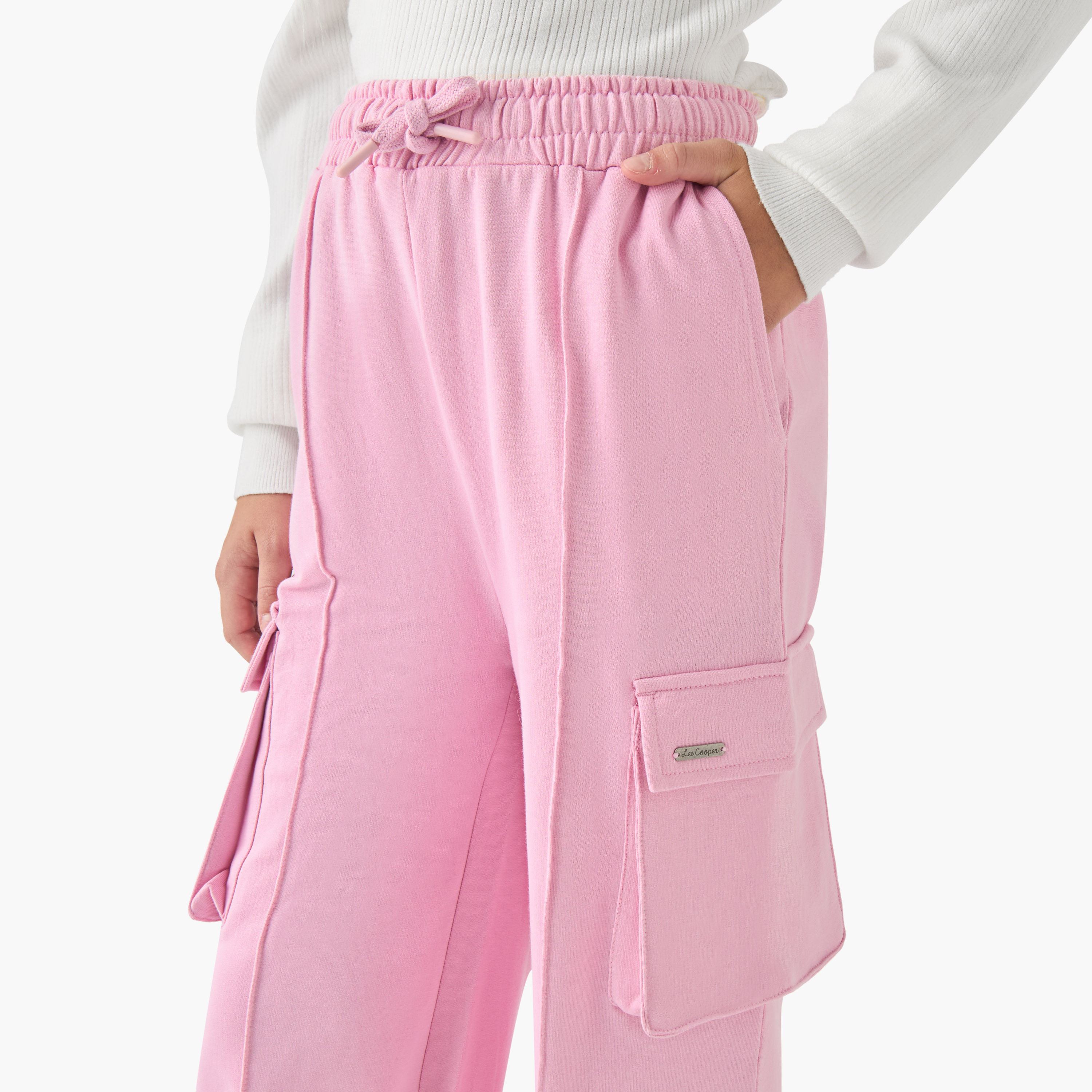 Lee Cooper Girls Track Pants with Pockets - Cotton - Drawstring Waist-girls-clothing-bottoms-joggersandtrackpants-image-4
