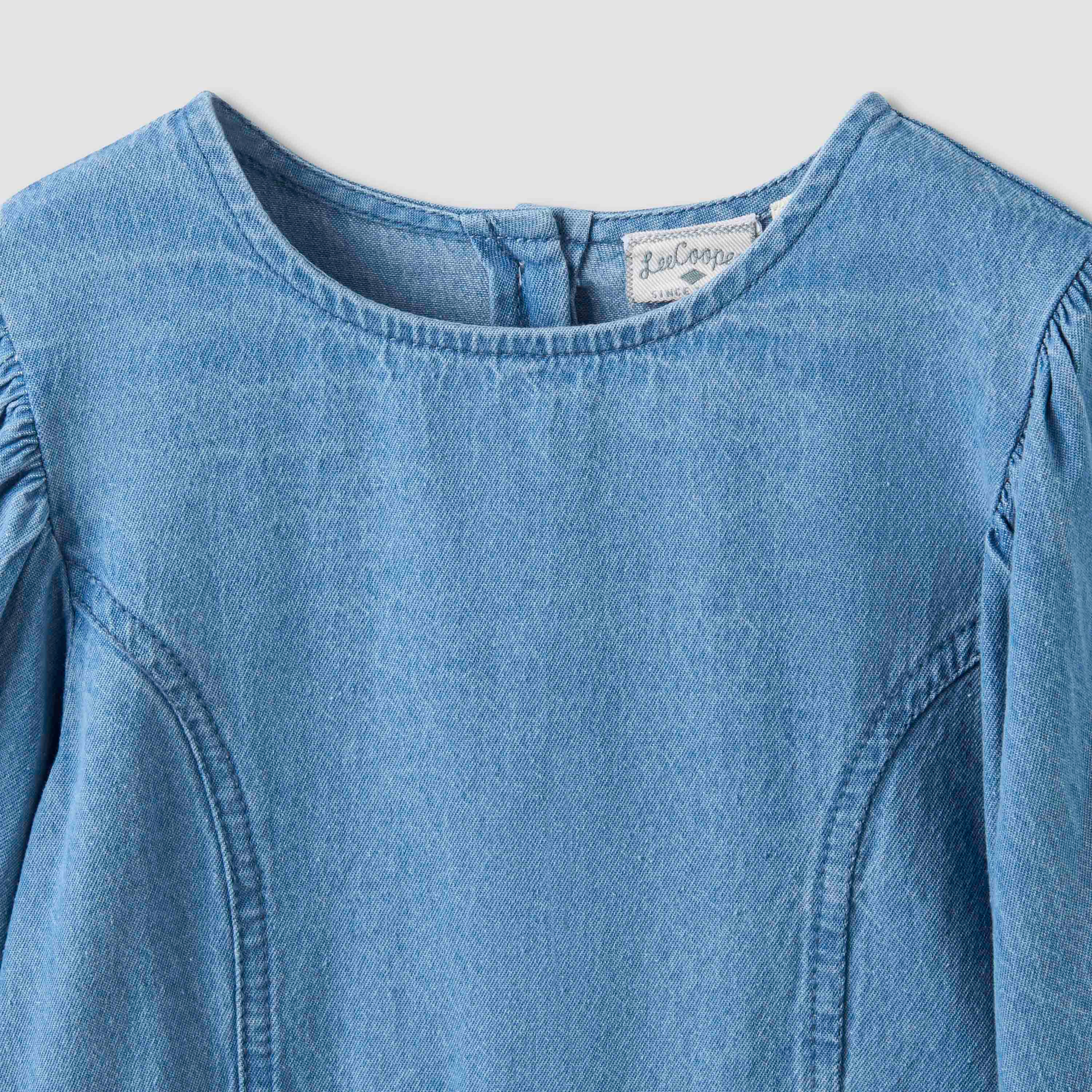 Lee Cooper Round Neck Long Sleeves Dress with Embroidery-girls-clothing-dressesandjumpsuits-image-3