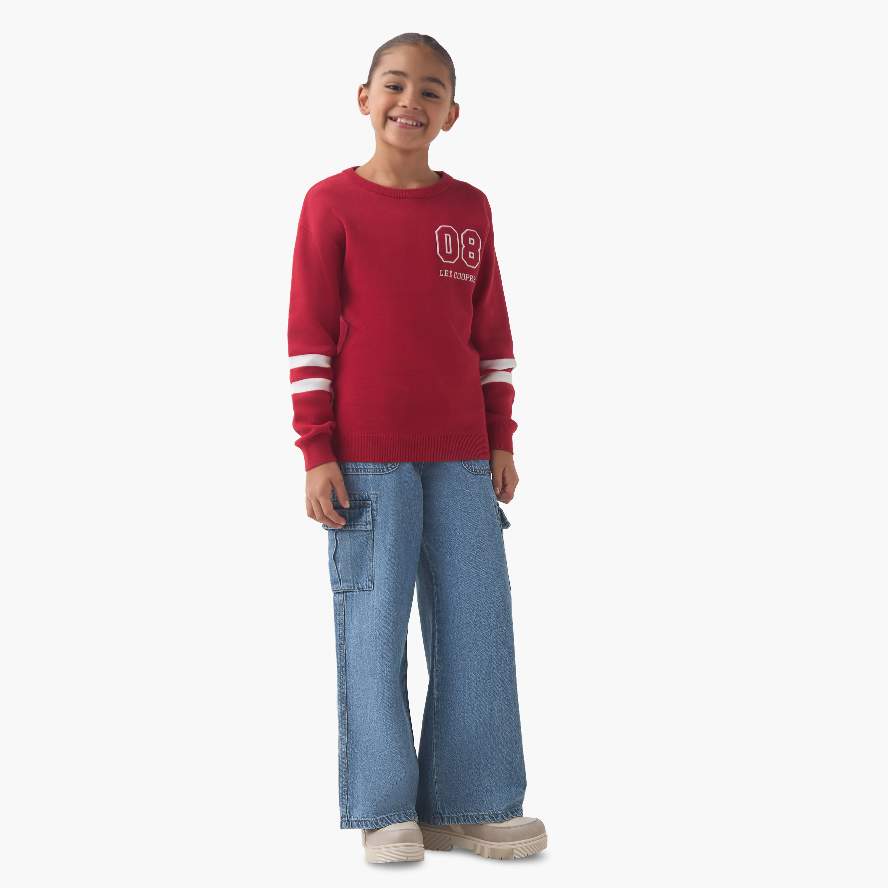 Lee Cooper Girls Jeans with Pockets - Cotton-girls-clothing-bottoms-jeansandjeggings-image-2
