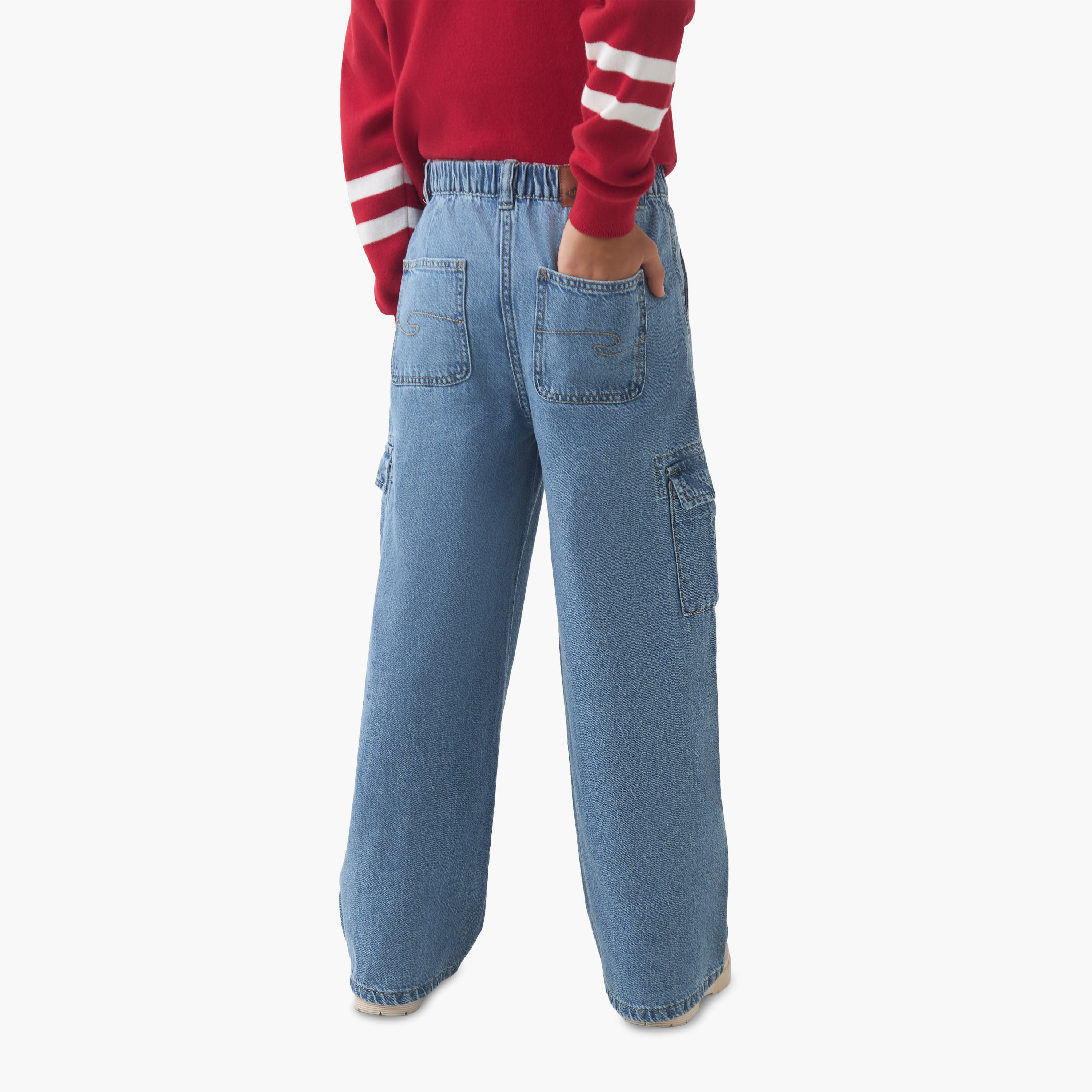 Lee Cooper Girls Jeans with Pockets - Cotton-girls-clothing-bottoms-jeansandjeggings-image-3
