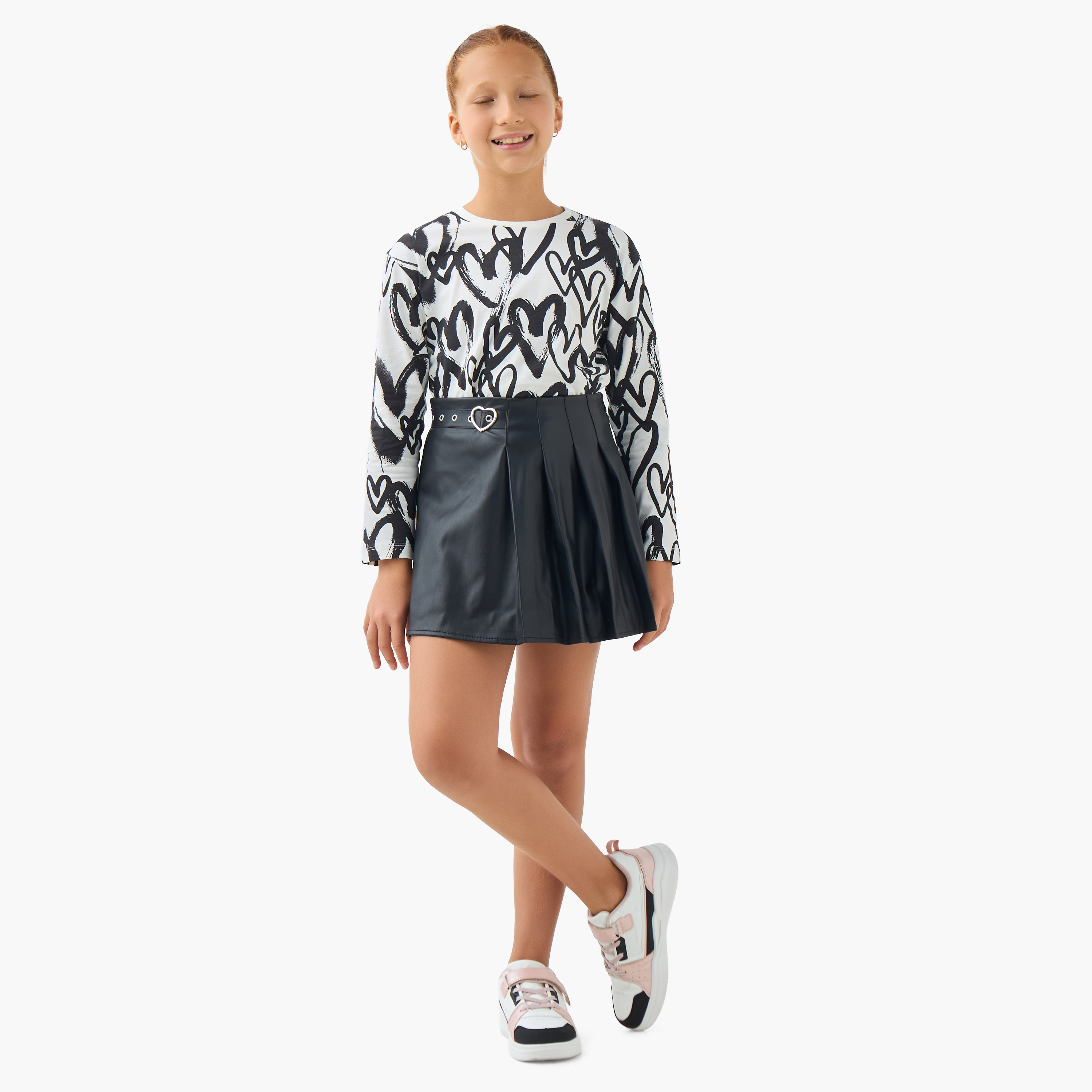 Sanrio Girls Skirt with Hello Kitty Print - Mini Length-girls-clothing-bottoms-skirts-image-2
