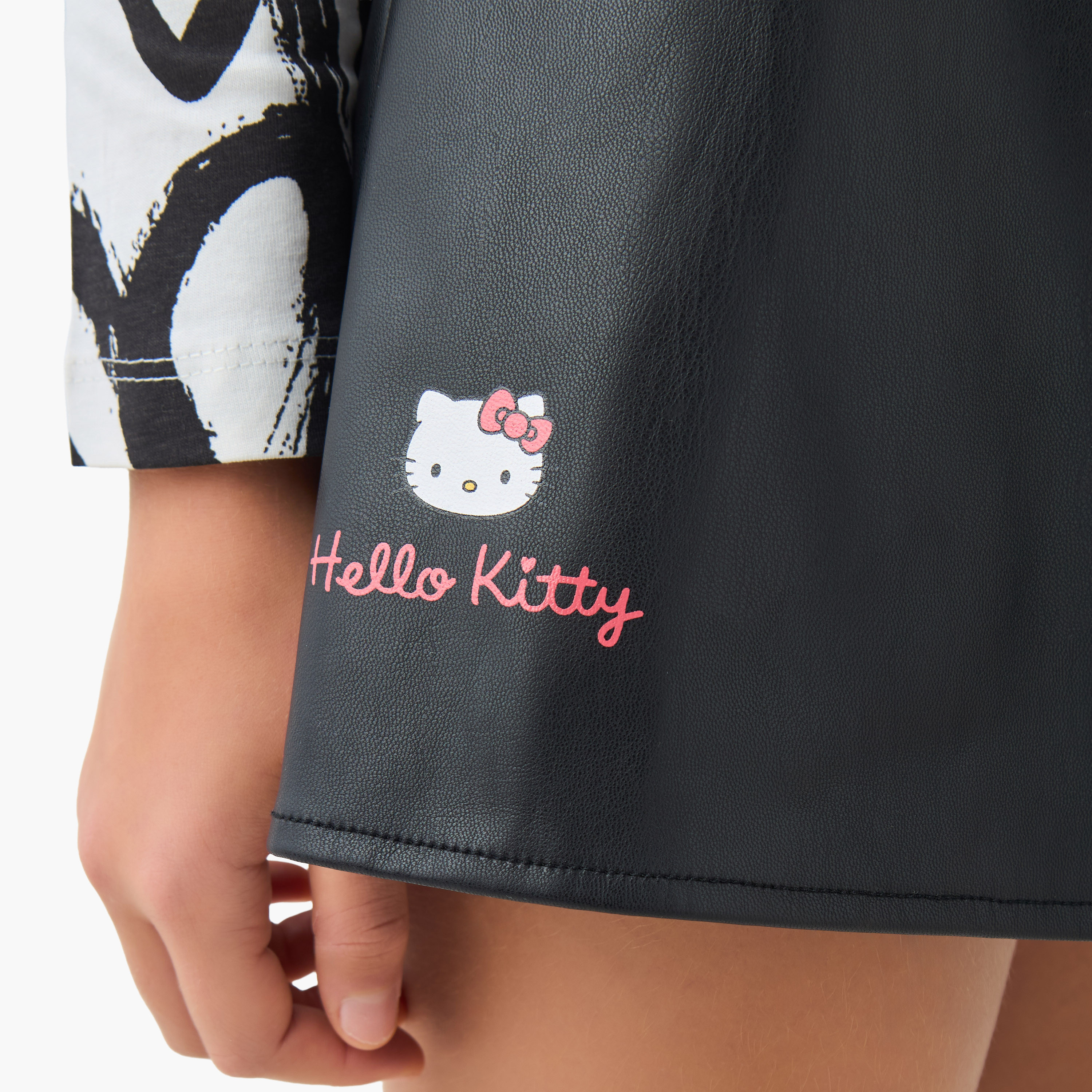 Sanrio Girls Skirt with Hello Kitty Print - Mini Length-girls-clothing-bottoms-skirts-image-5
