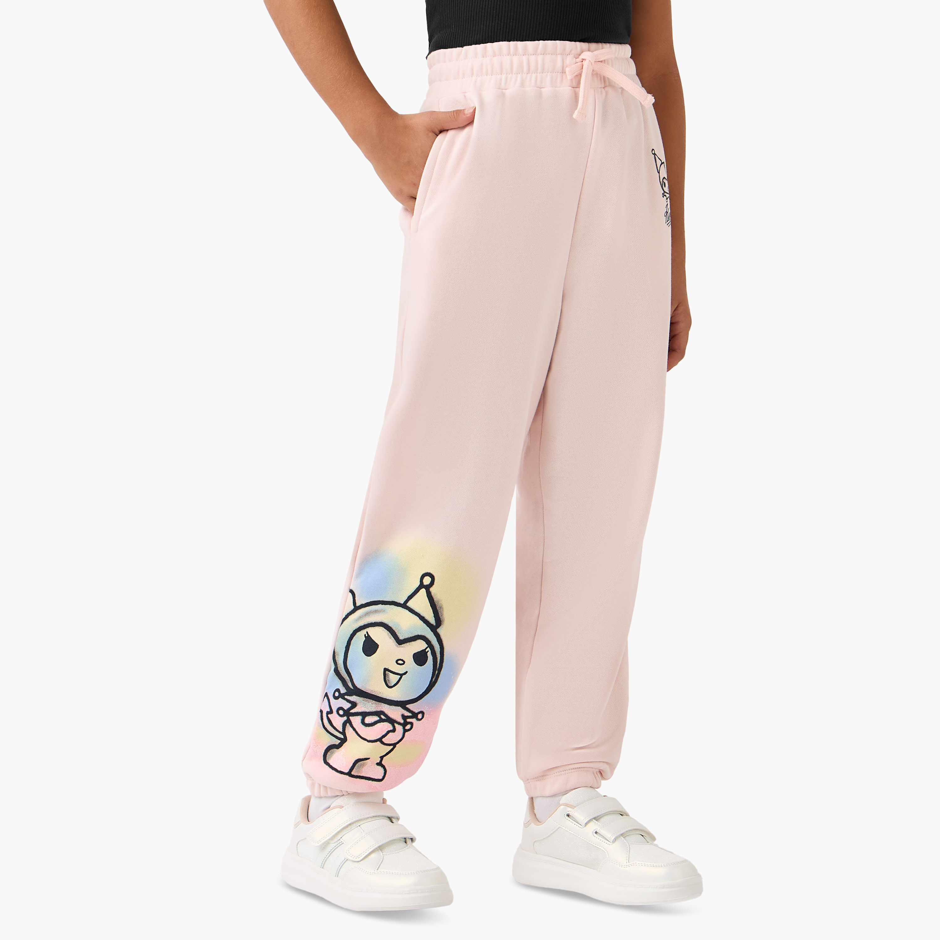 Sanrio Girls Joggers with Pockets - Cotton - Drawstring Waist-girls-clothing-bottoms-joggersandtrackpants-image-1