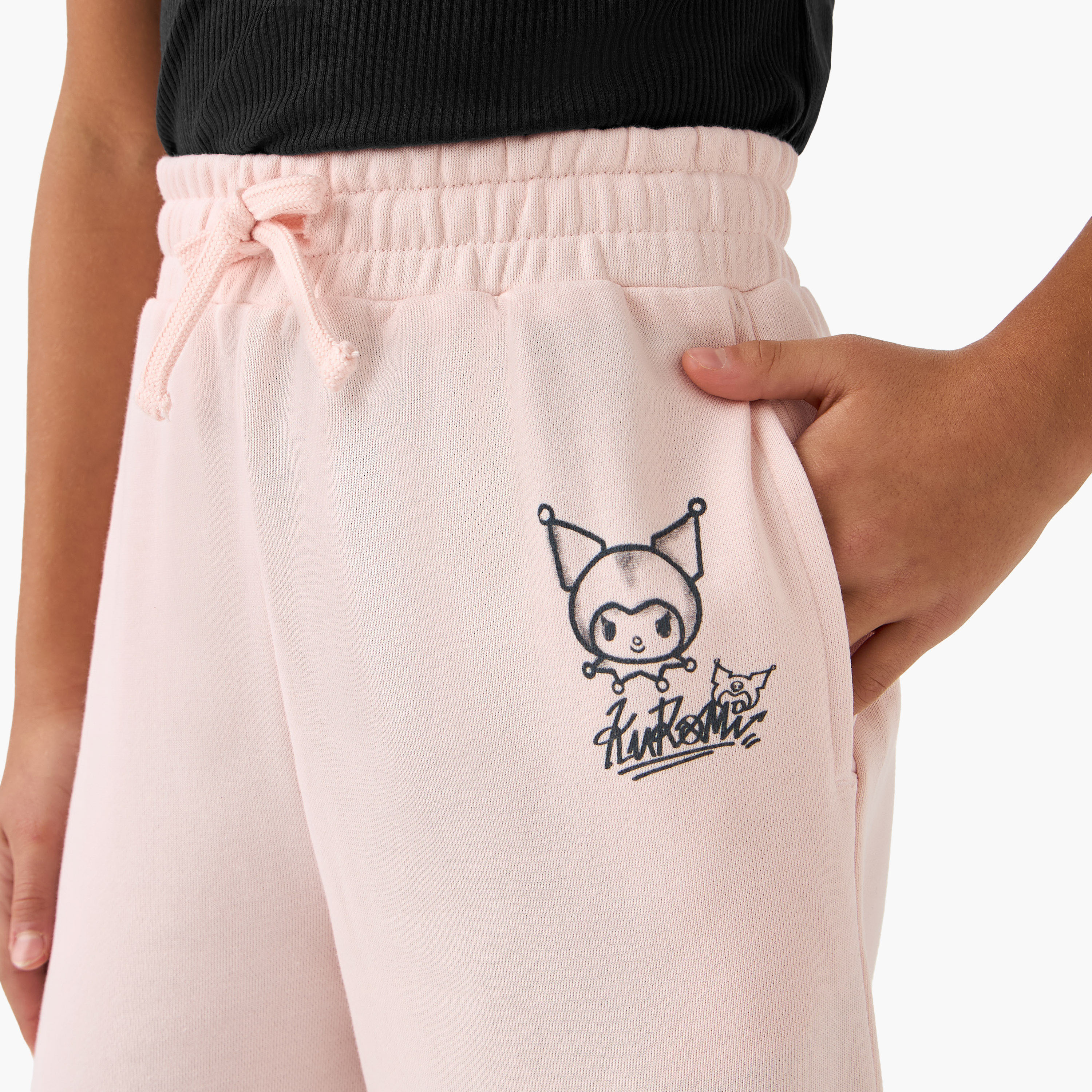 Sanrio Girls Joggers with Pockets - Cotton - Drawstring Waist-girls-clothing-bottoms-joggersandtrackpants-image-4