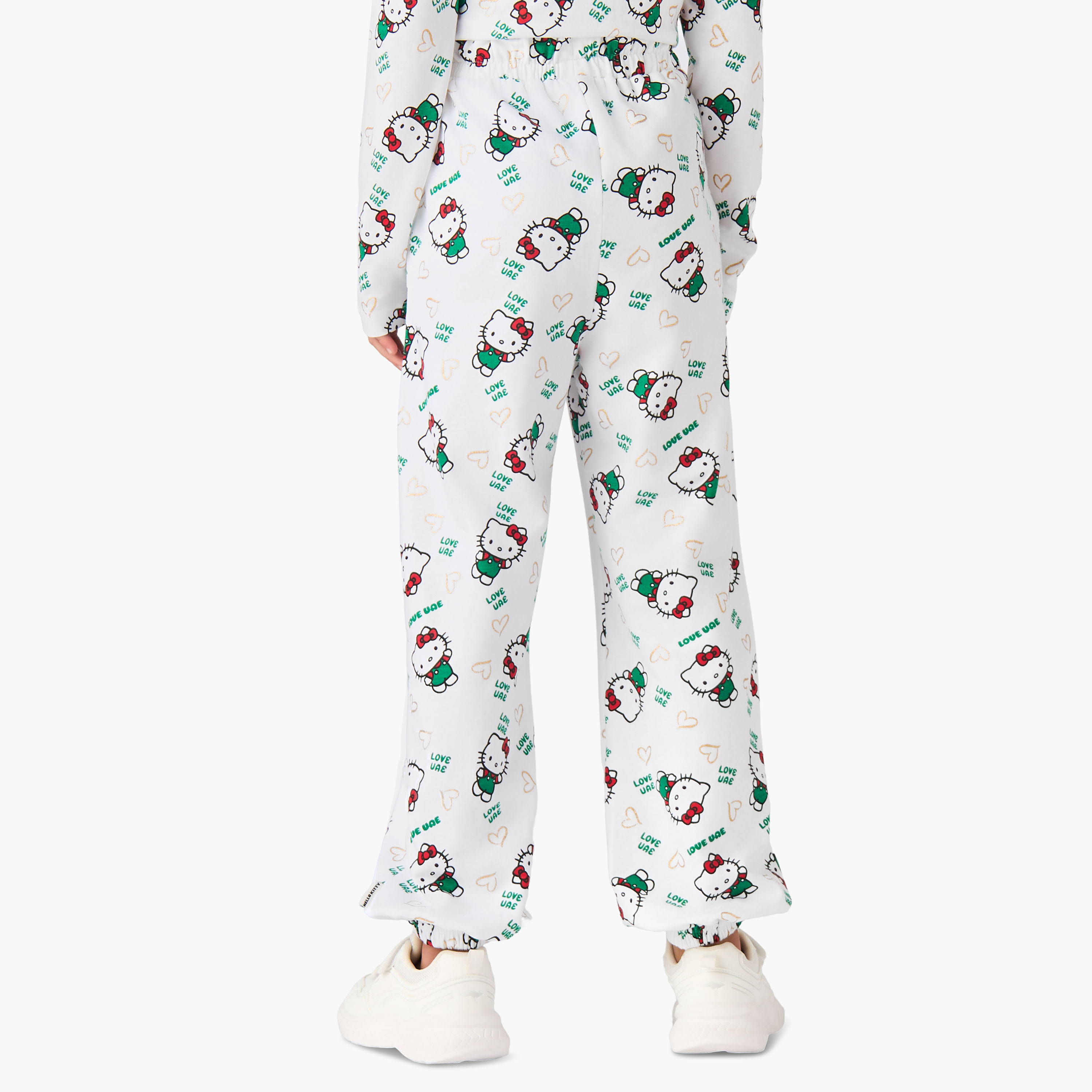 Sanrio Girls Joggers with UAE National Day Print - Cotton - Drawstring Waist-girls-clothing-bottoms-joggersandtrackpants-image-3